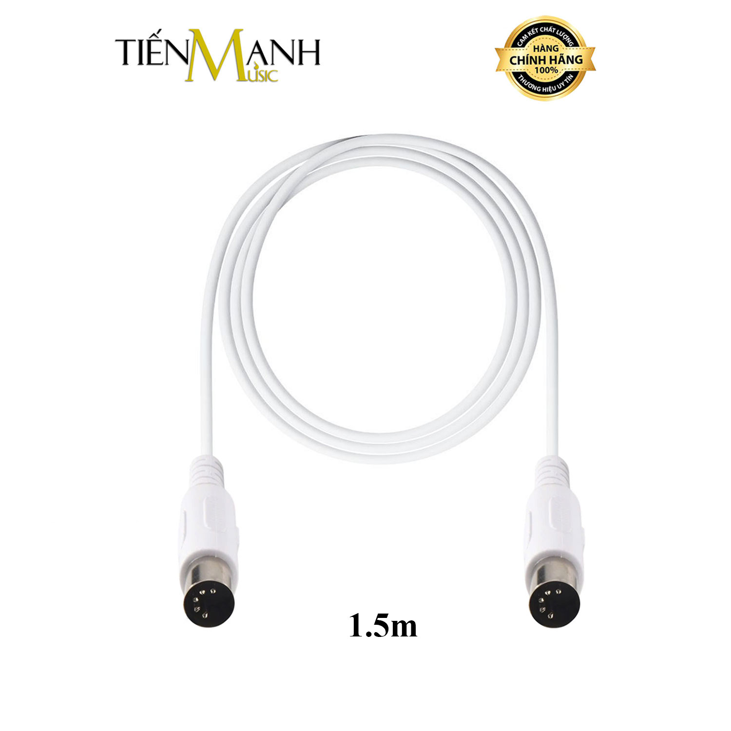 Dây Cáp Midi 2 Đầu Cắm Tròn 5 Chân Dài 1.5m Wersi UM10-15