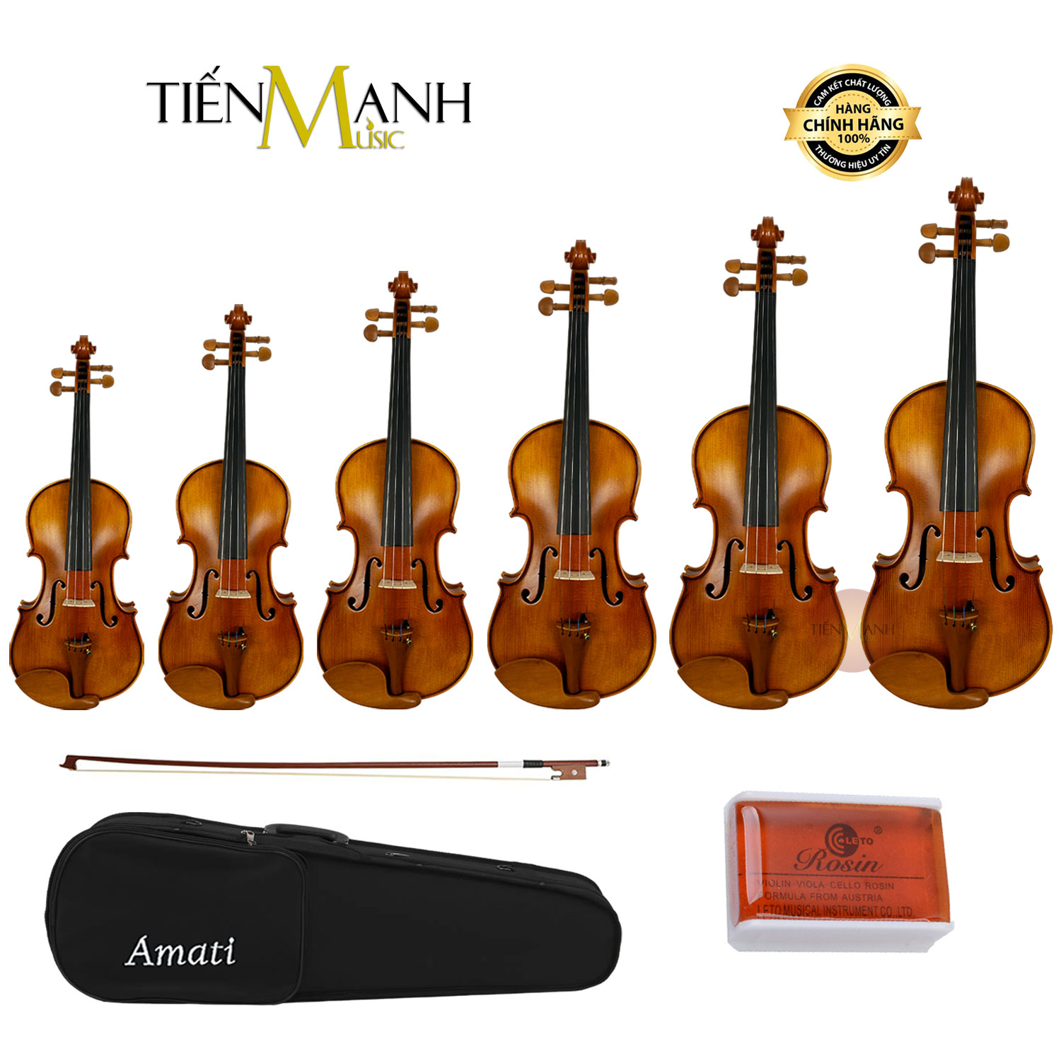 Đàn Violin Amati VW30M Size 4-4, 3-4, 1-2, 1-4, 1-8, 1-10, 1-16