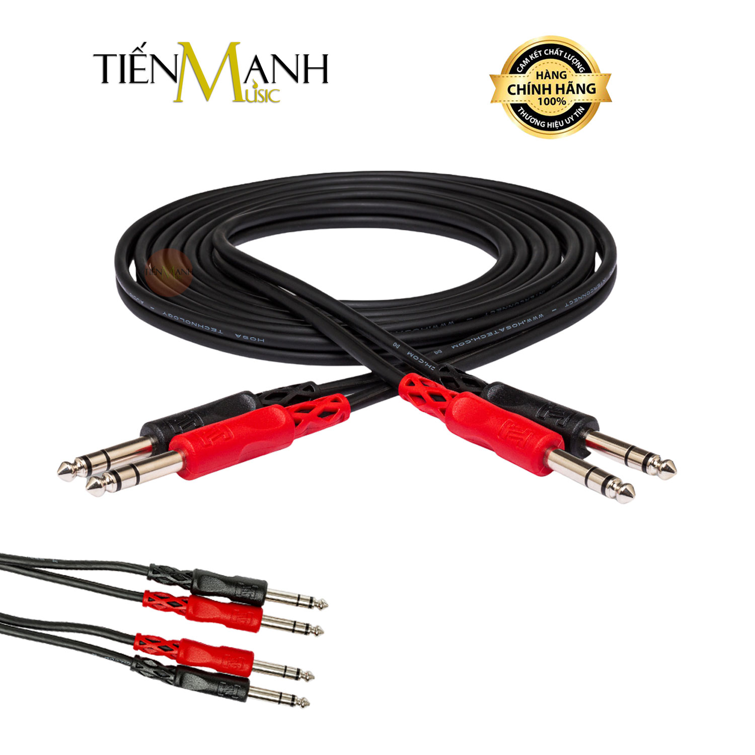 Cặp Dây Cáp Loa Hosa Dài 3m 2 Đầu 6ly Stereo TRS CSS-203 Balanced Cable Tín Hiệu