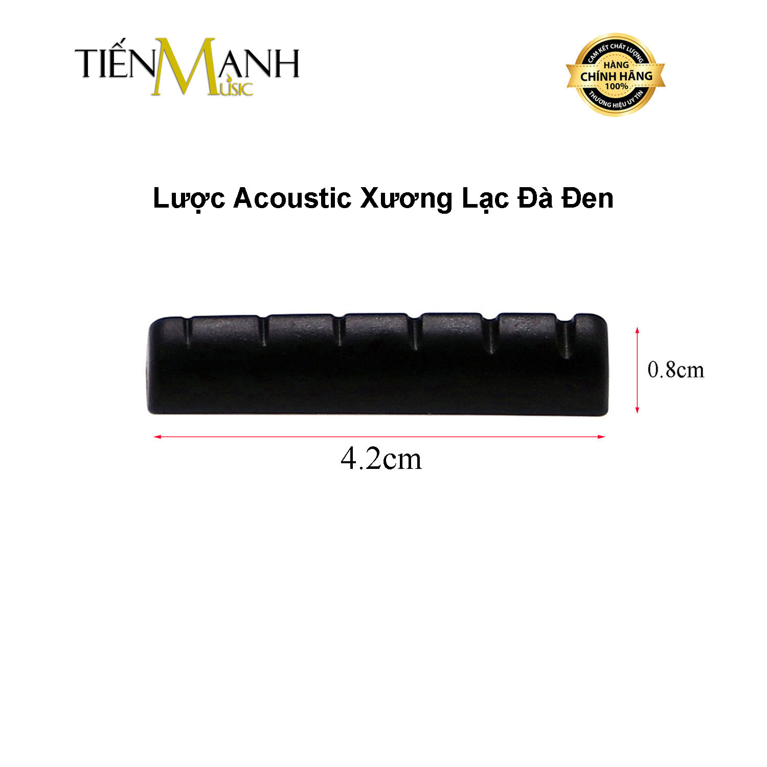 Lược Đàn Guitar Acoustic Xương Lạc Đà Camel Bone - Nut Màu Đen