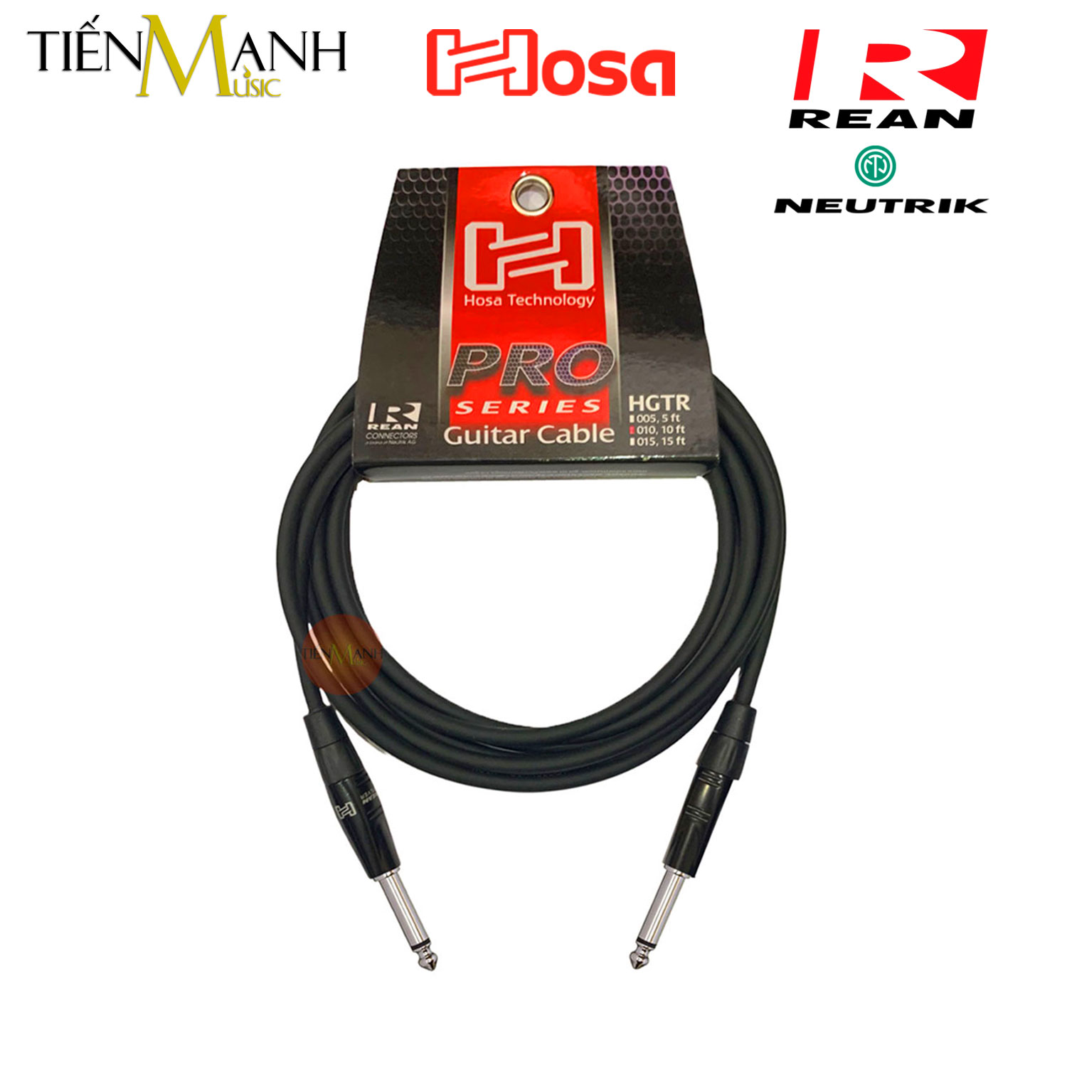 Dây Cáp Guitar Hosa Pro Dài 7.5m REAN 2 Đầu 6ly TS Mono HGTR-025 Cable Tín Hiệu