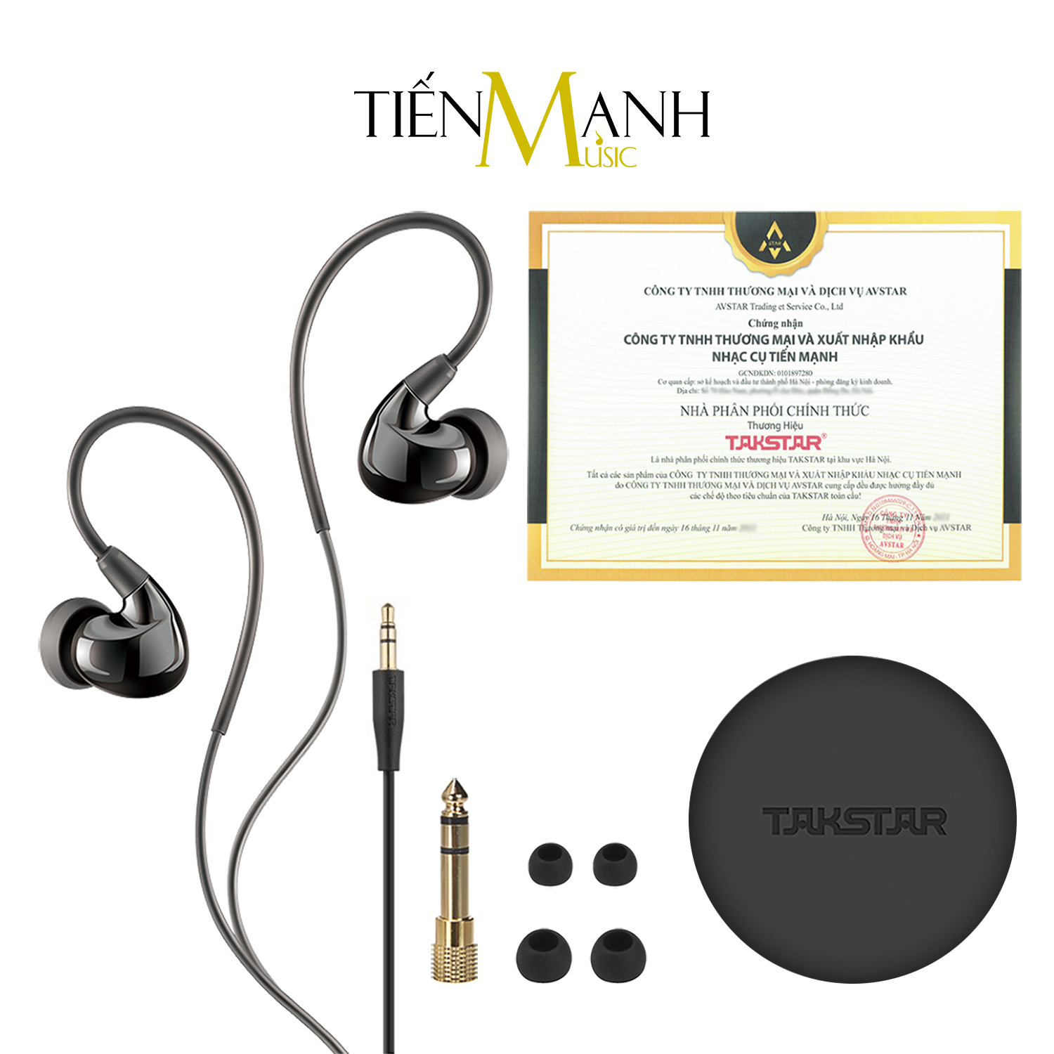 [Chính Hãng] Tai Nghe Kiểm Âm Nhét Tai In-Ear Takstar TS-2260 - Black