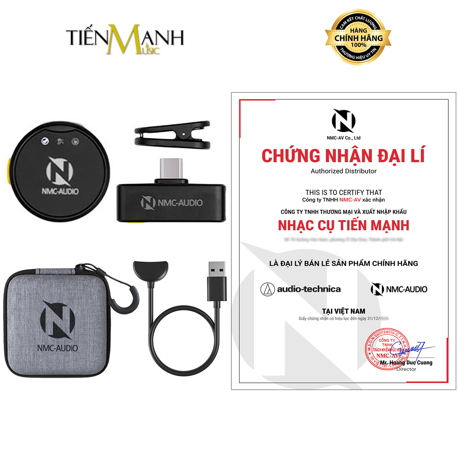 Micro Cài Áo Không Dây Vlog NMC-AUDIO NMC2812 - 1 Mic