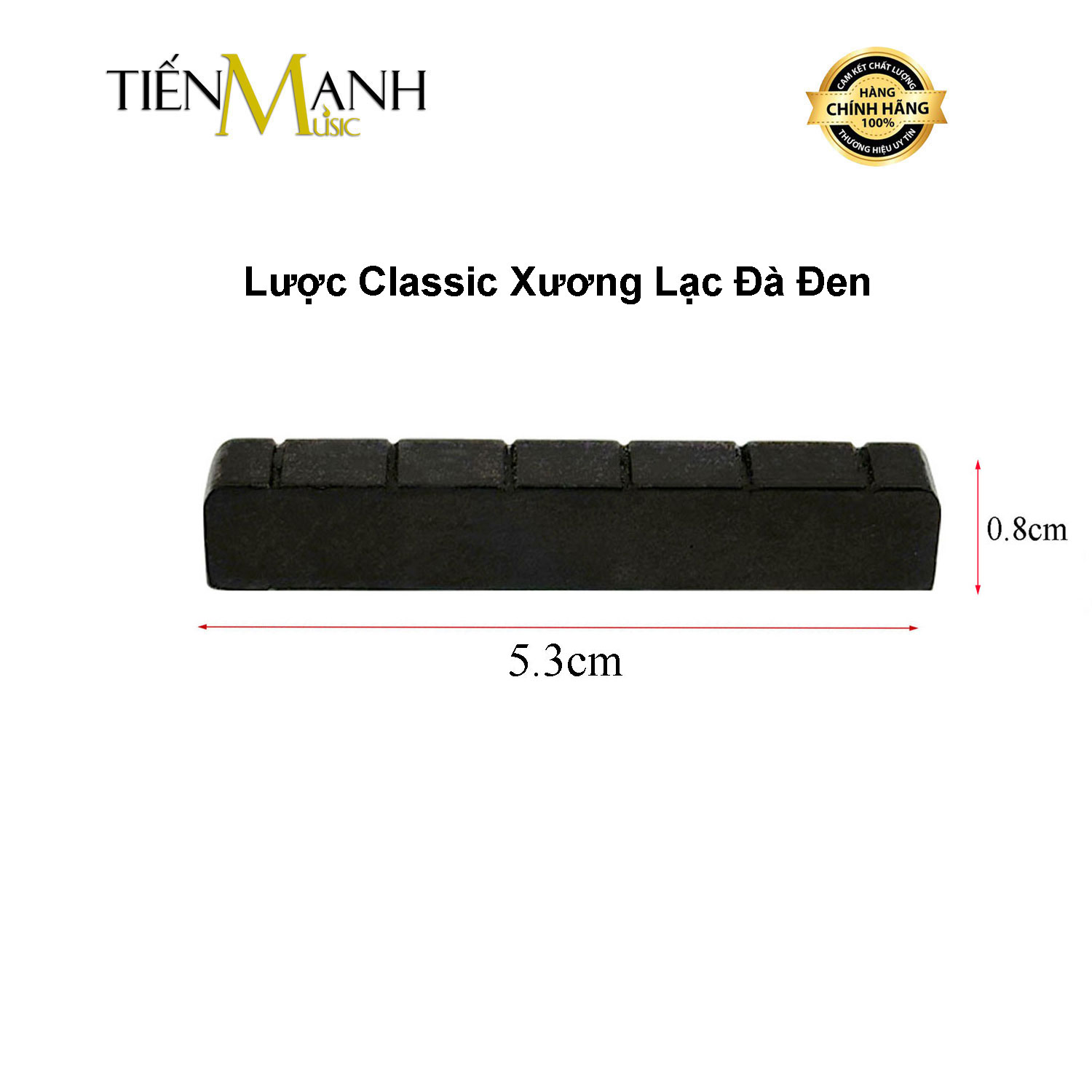 Lược Đàn Guitar Classic Xương Lạc Đà Camel Bone - Nut Màu Đen