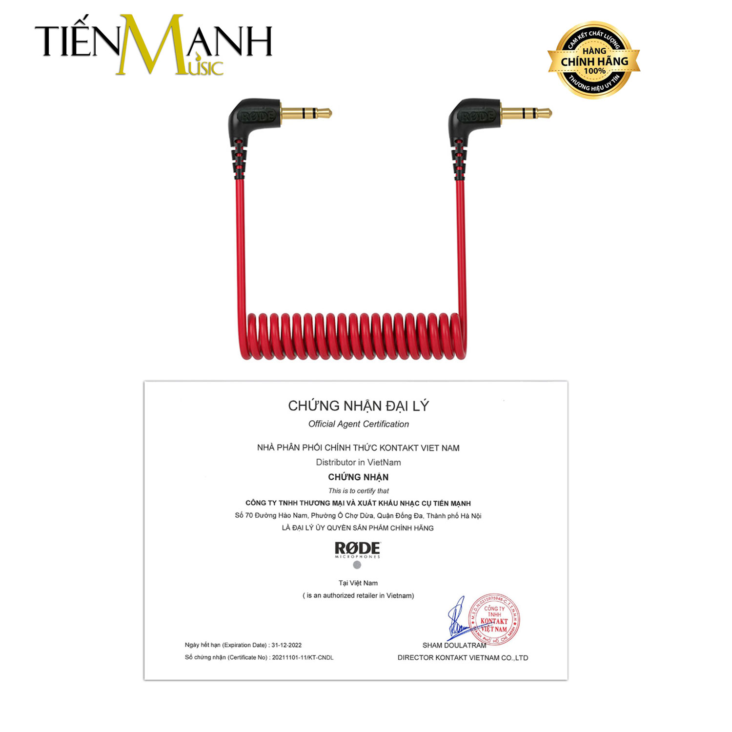 Dây Cáp Rode SC2 Kết Nối Micro Sang Máy Ảnh Máy Quay Phim 3.5mm TRS