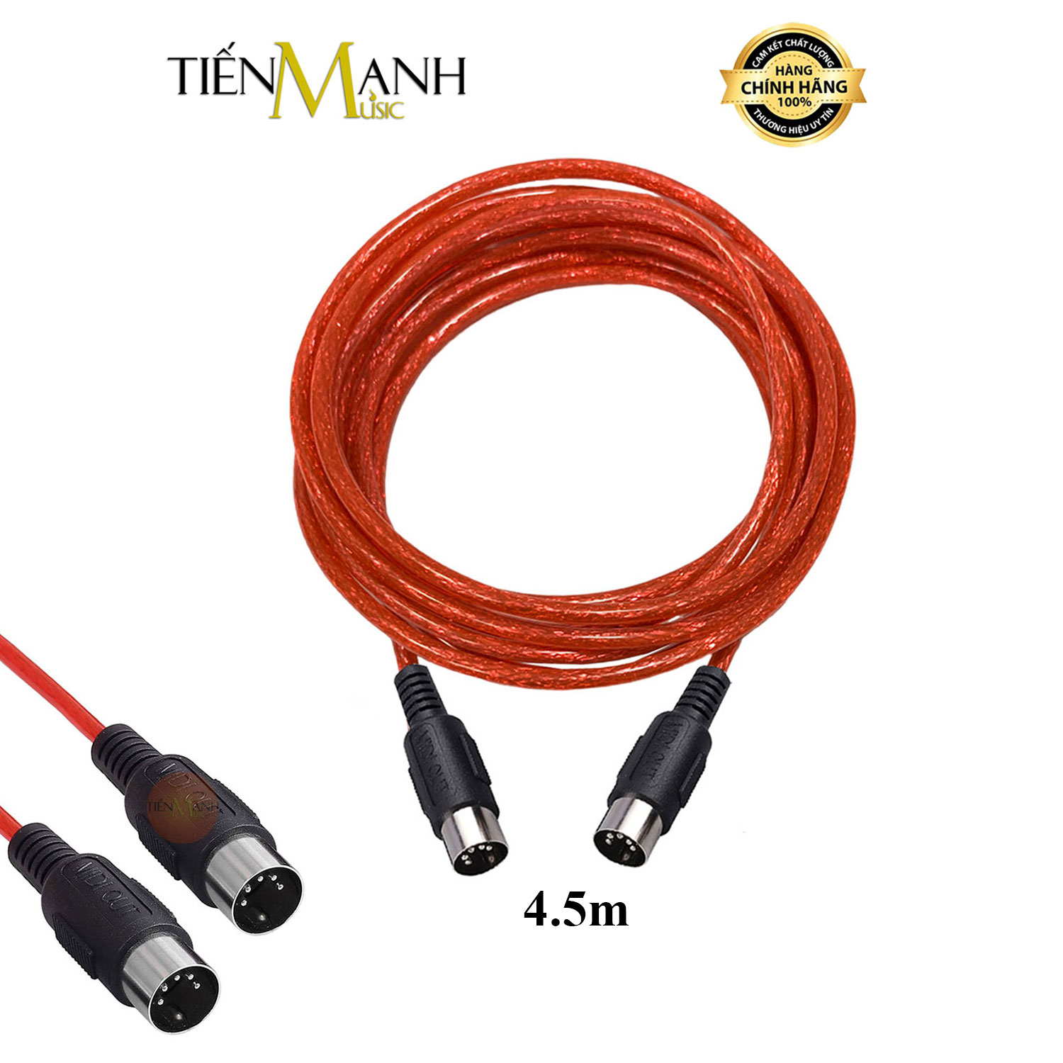 Dây Cáp Midi 2 Đầu Cắm Tròn 5 Chân Dài 4.5m Wersi UM10-45