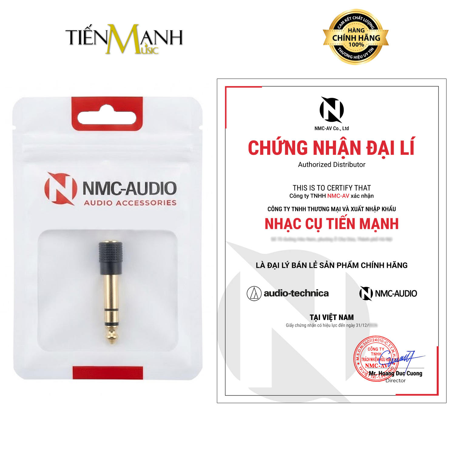 Đầu zắc chuyển đổi từ 3ly sang 6ly stereo NMC-Audio J2F4 J2 F4