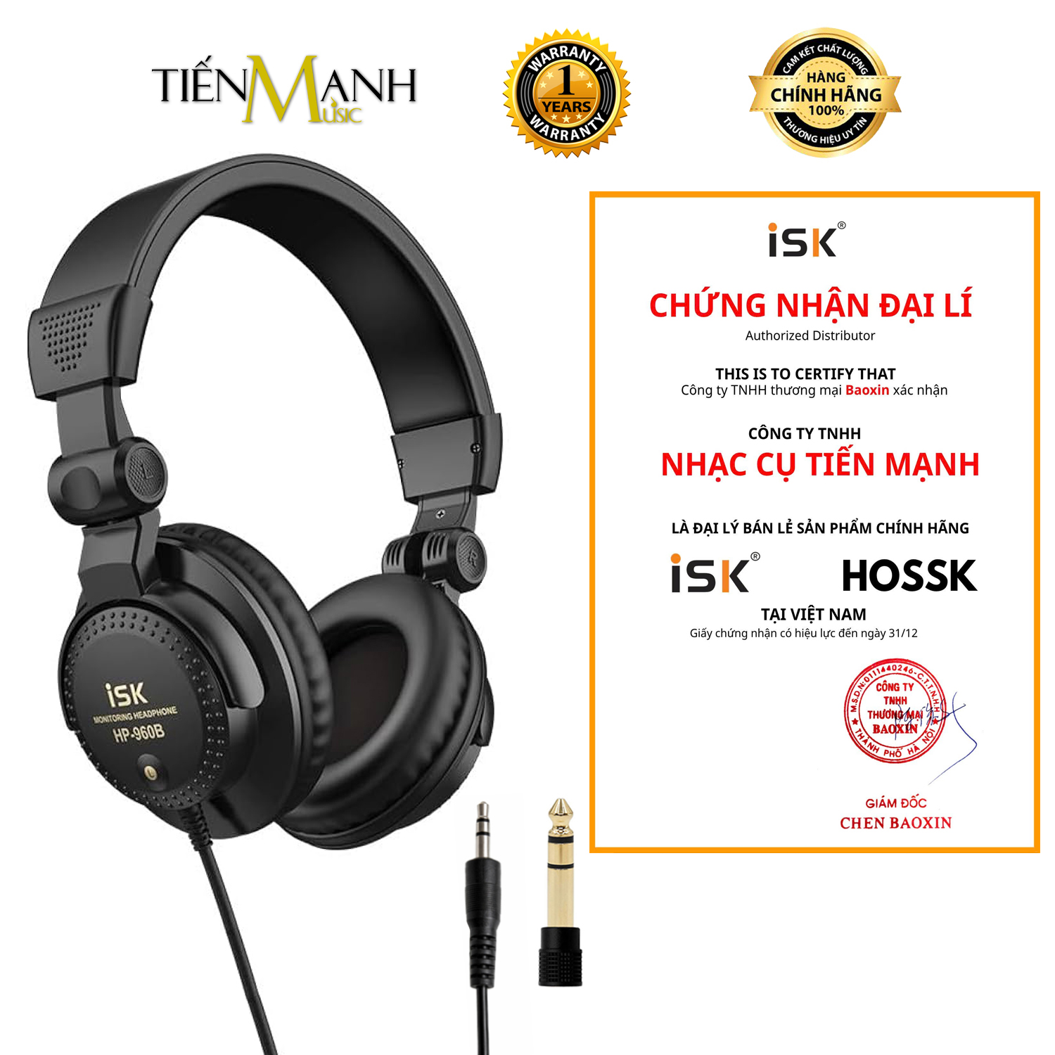 Tai Nghe Kiểm Âm ISK HP960B