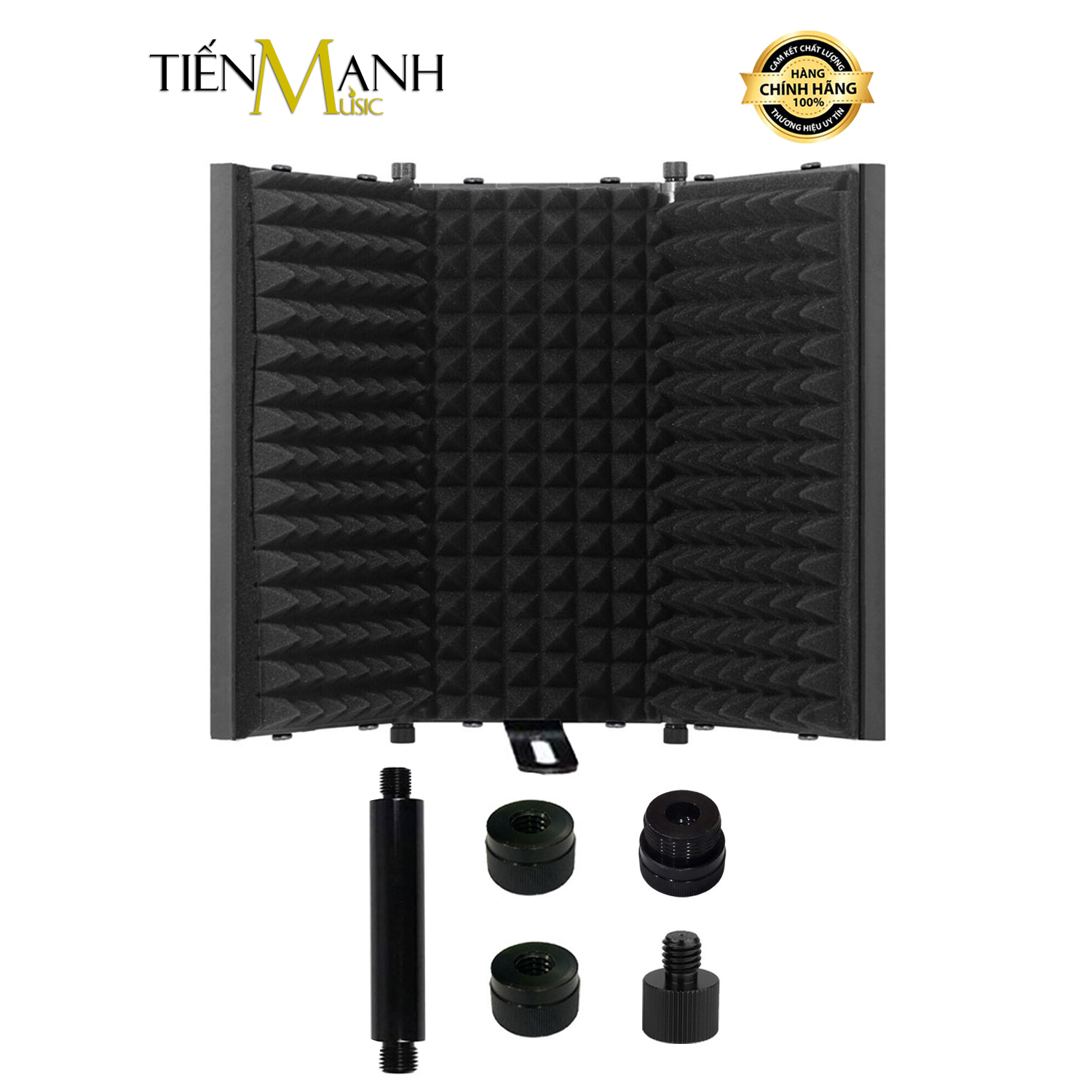 Màng Vách Chắn Tiêu Âm Cho Micro Phòng Thu Loại 3 Cánh Mic SIC-03 Vocal Booth Màn Tấm Khung Vành Chống Dội, Vang, Tiếng Ồn