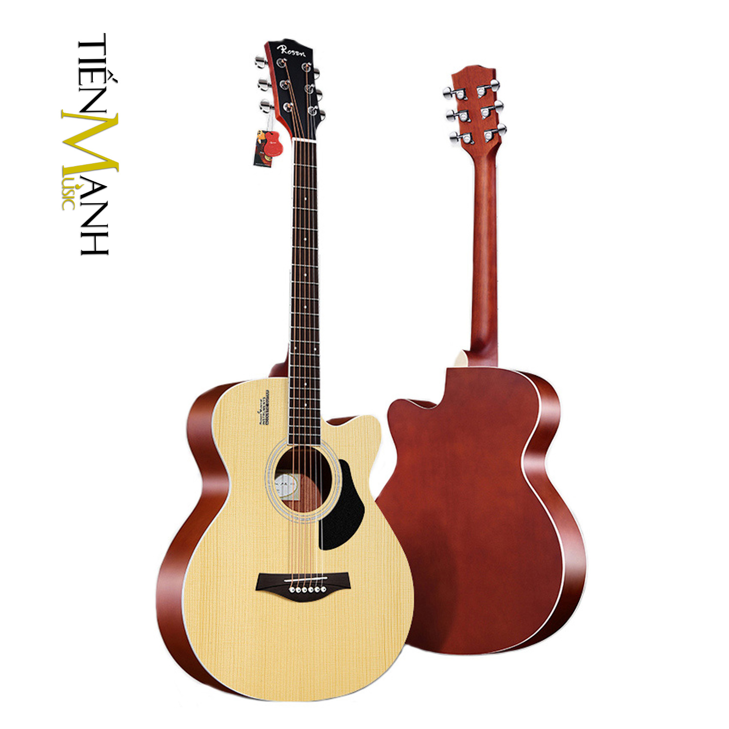 Đàn Guitar Acoustic Rosen G12NA Màu Gỗ Dáng A (Size 40)