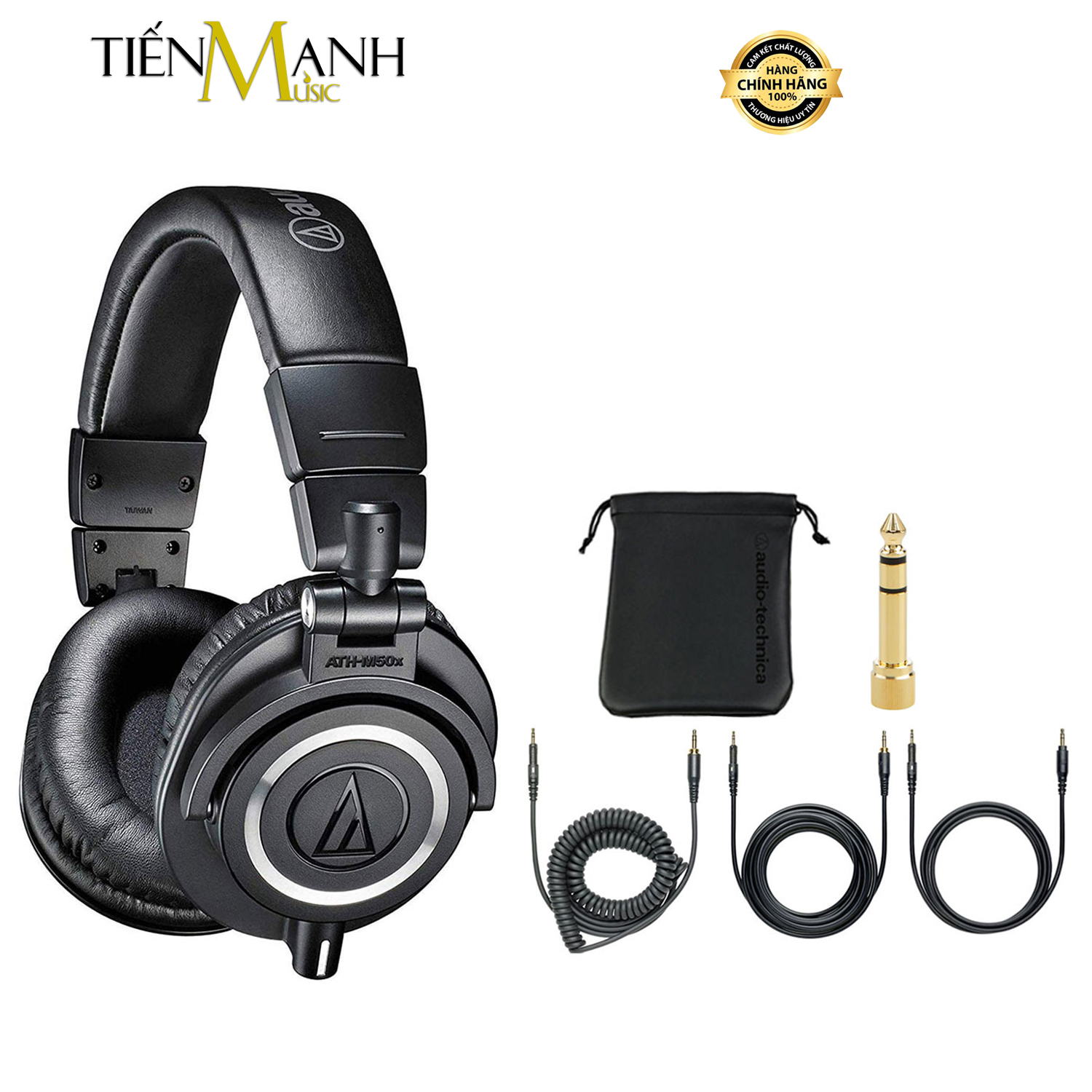 Tai Nghe Kiểm Âm Audio Technica ATH-M50x (Đen)