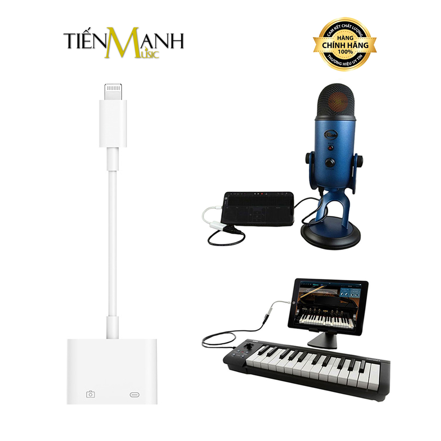 Dây Cáp OTG Kết Nối Micro Với Điện Thoại  iPhone, iPad iOS Lightning USB OTG120