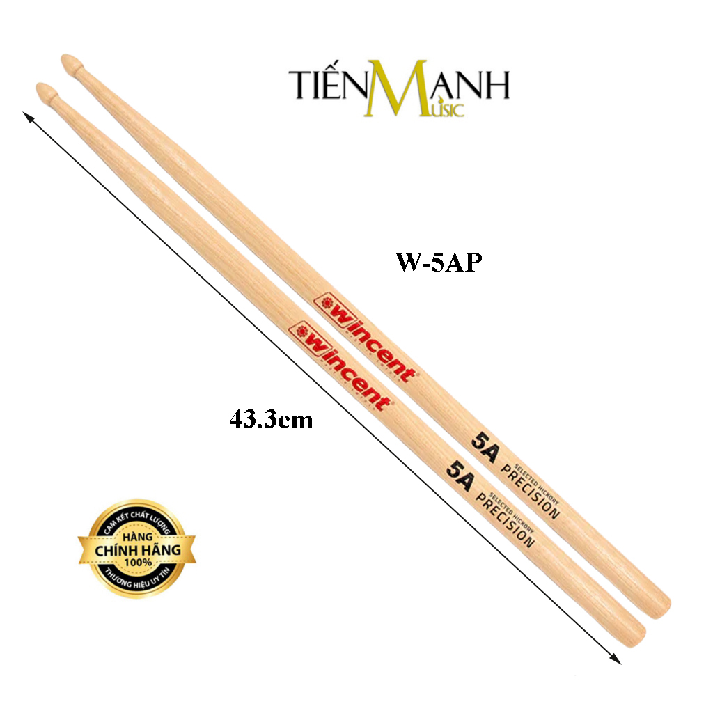 Dùi Trống Wincent W-5AP Precision Hickory - Acorn Tip - Drumsticks