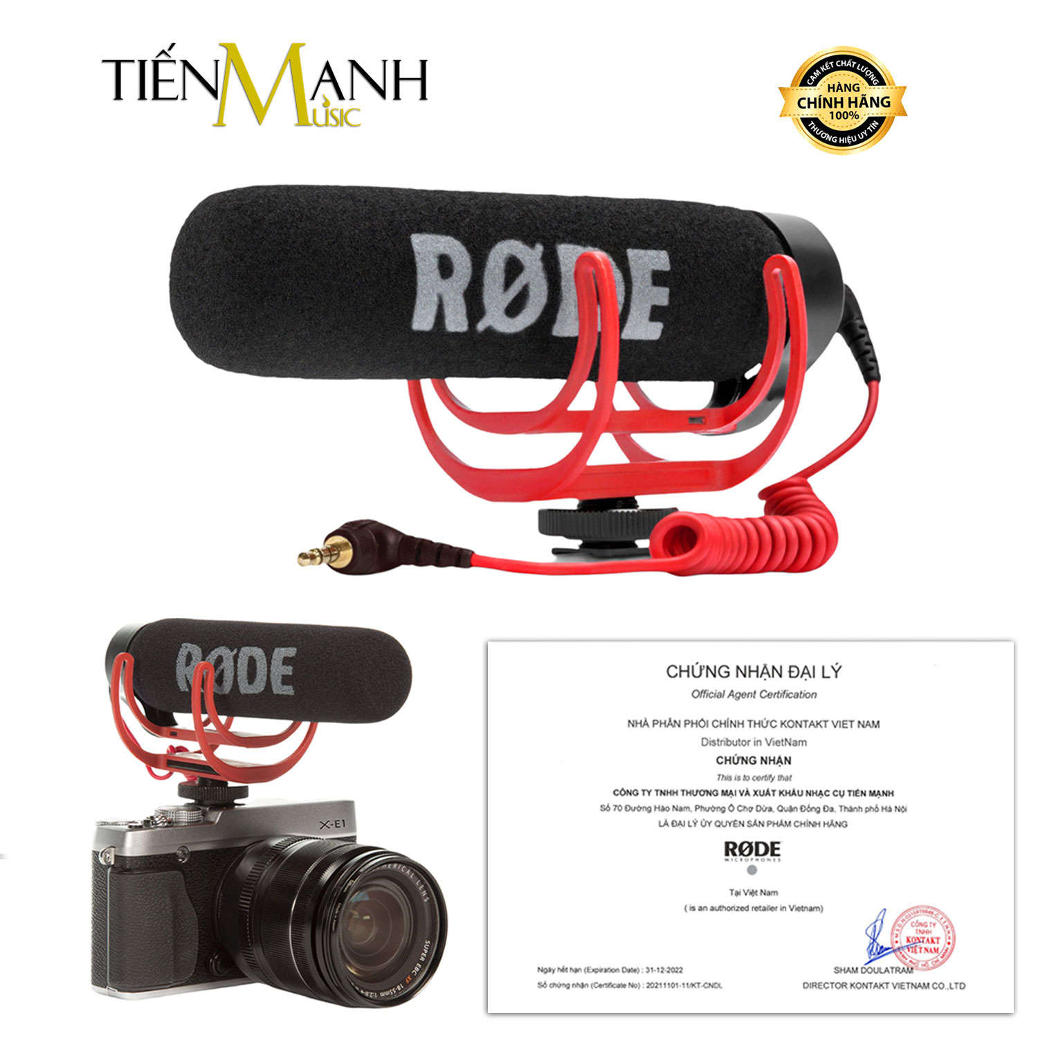 Micro Rode VideoMic Go Dùng Cho Máy Ảnh, Máy Quay Phim