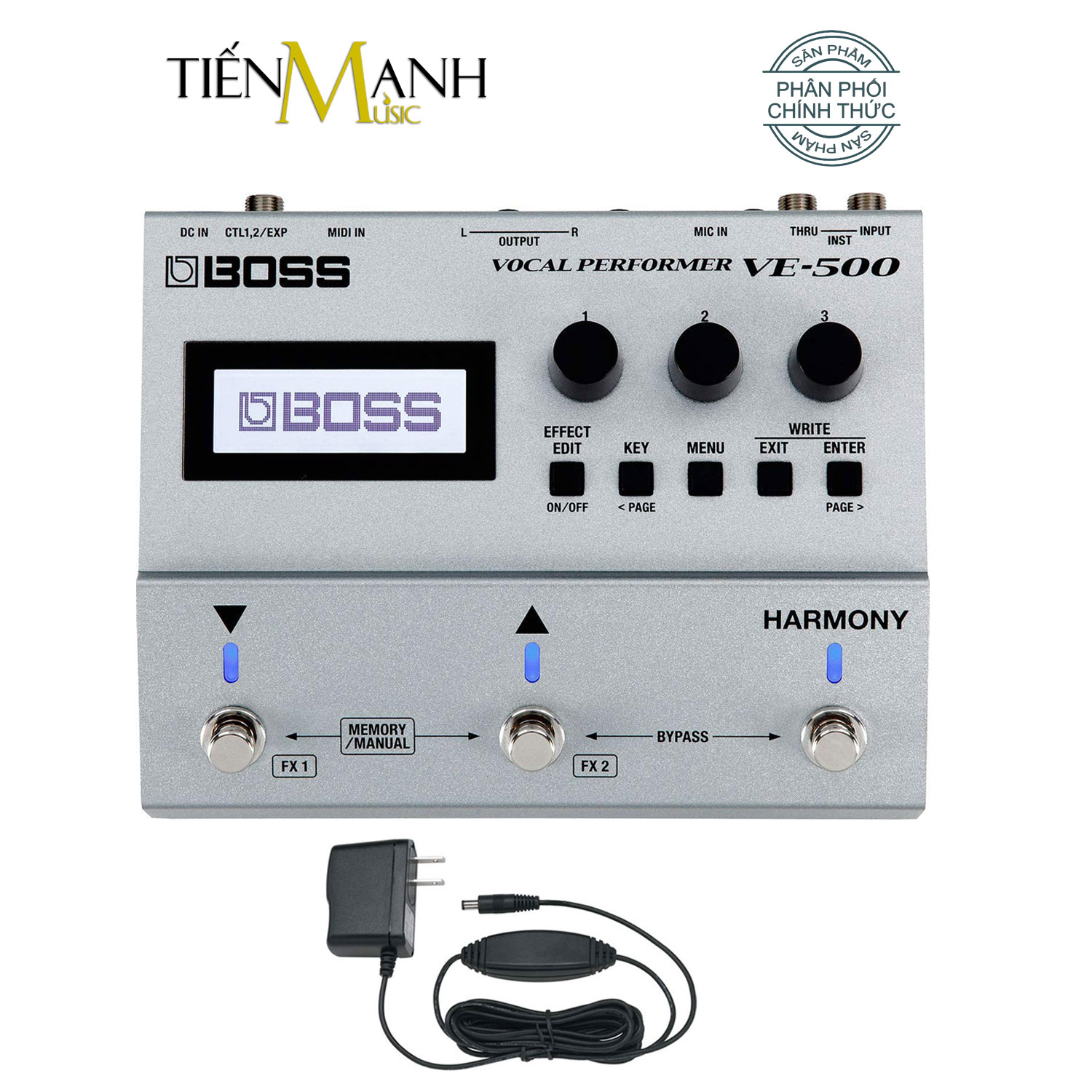 Boss VE-500 Vocal Performer Stompbox Tạo tiếng Bè, Vang vọng và chỉnh Tone, Giọng cho Ca sỹ - Bàn đạp Phơ Guitar Reverb and Delay Effects Processor VE500