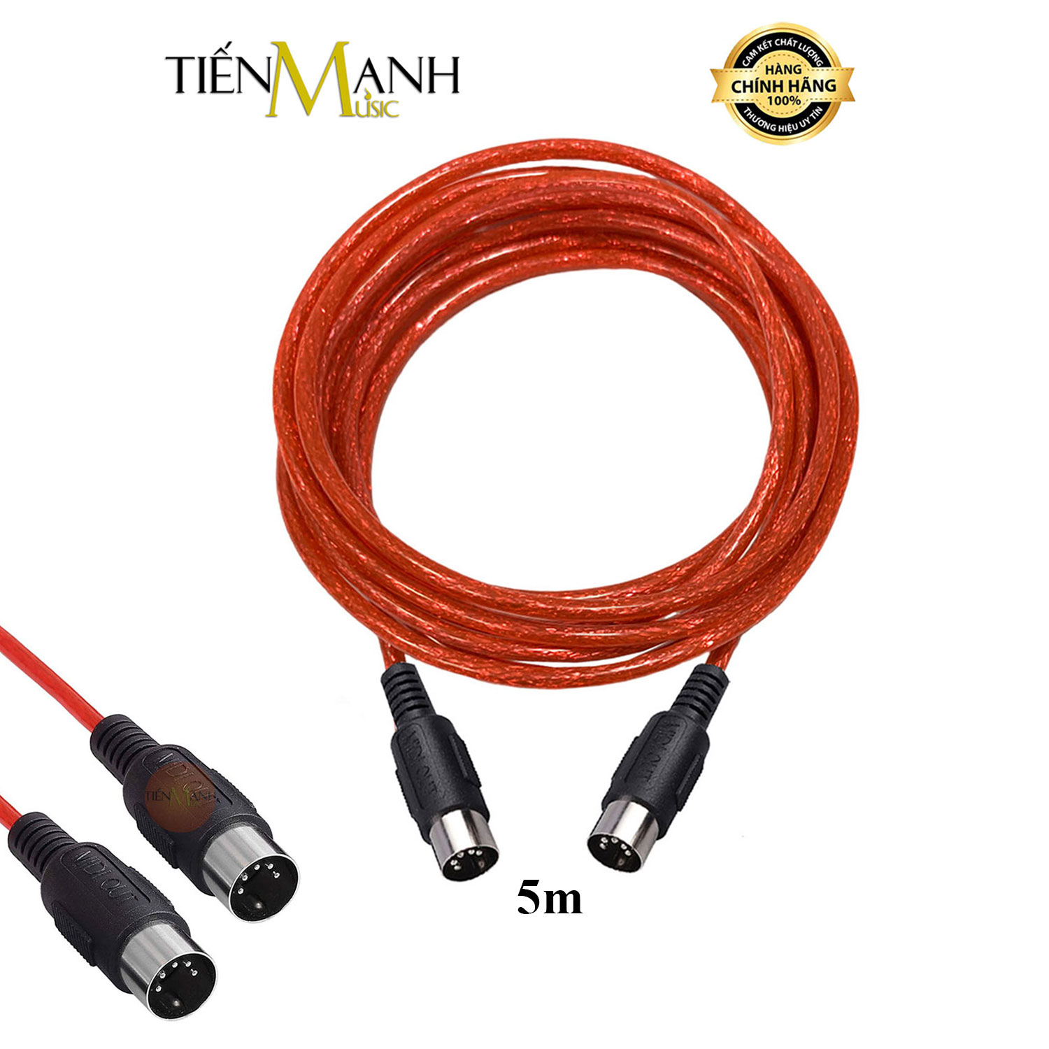 Dây Cáp Midi 2 Đầu Cắm Tròn 5 Chân Dài 5m Wersi UM10-50