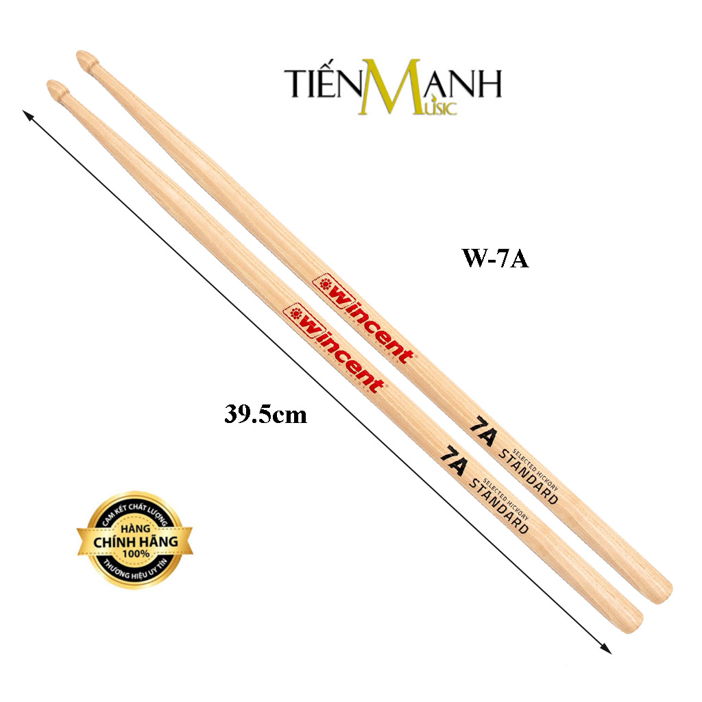 Dùi Trống Wincent W-7A Standard Hickory - Acorn Tip - Drumsticks