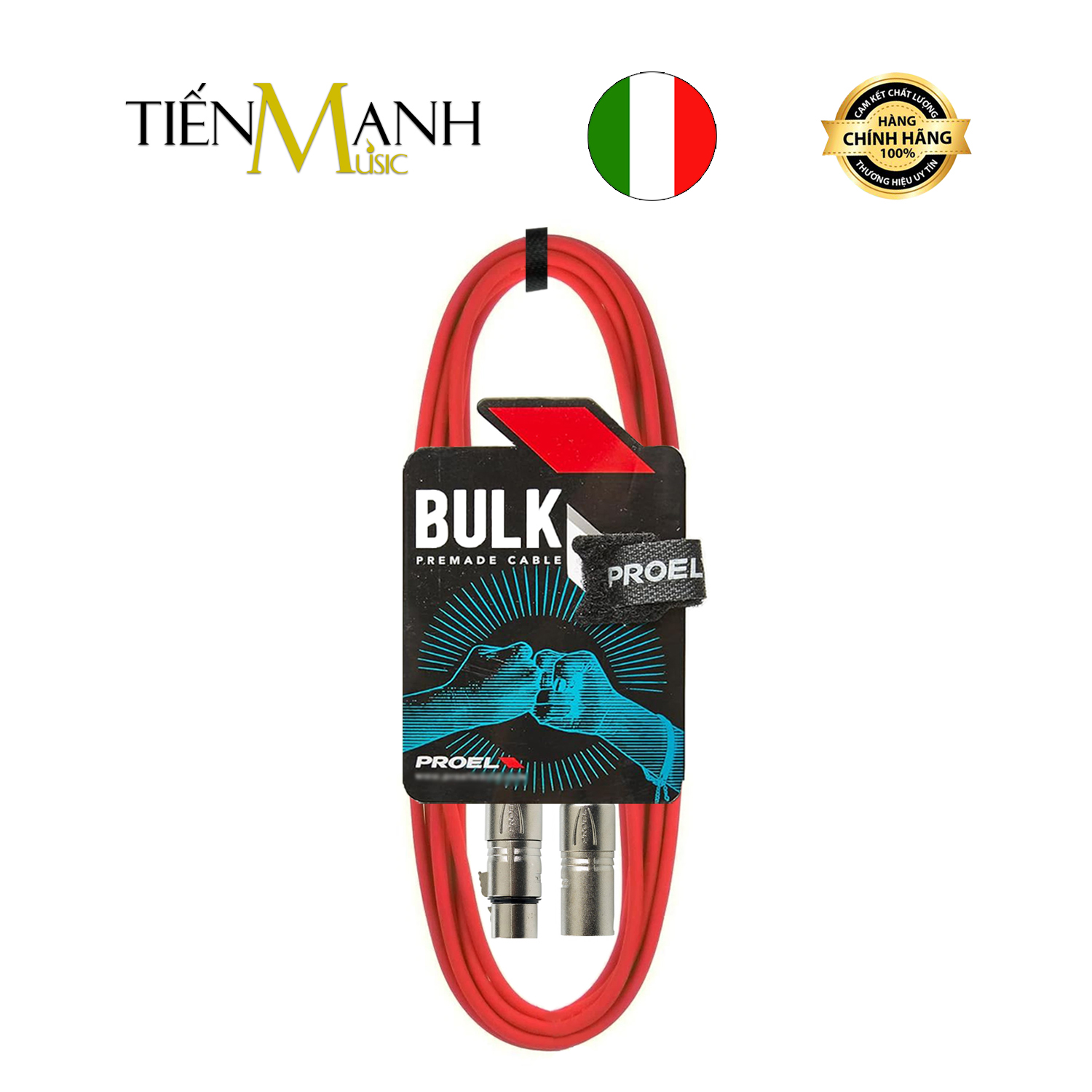 Dây Cáp Micro Proel Dài 3m 2 Đầu Canon XLR BULK250LU3RD Cable Đực sang Cái