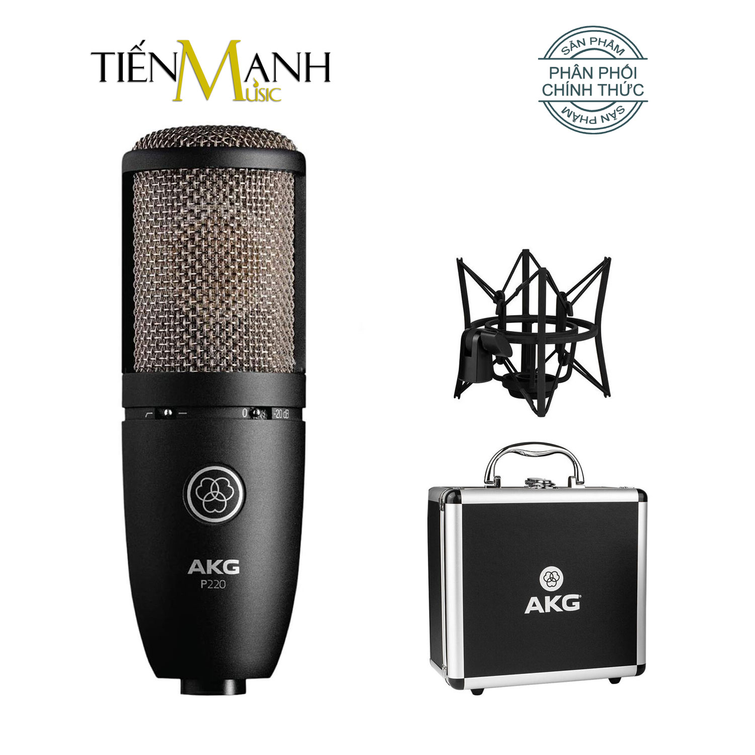 AKG P220 Micro Vocal Condenser Thu Âm Phòng Studio, Mic Biểu Diễn Chuyên Nghiệp, Microphone Cardioid
