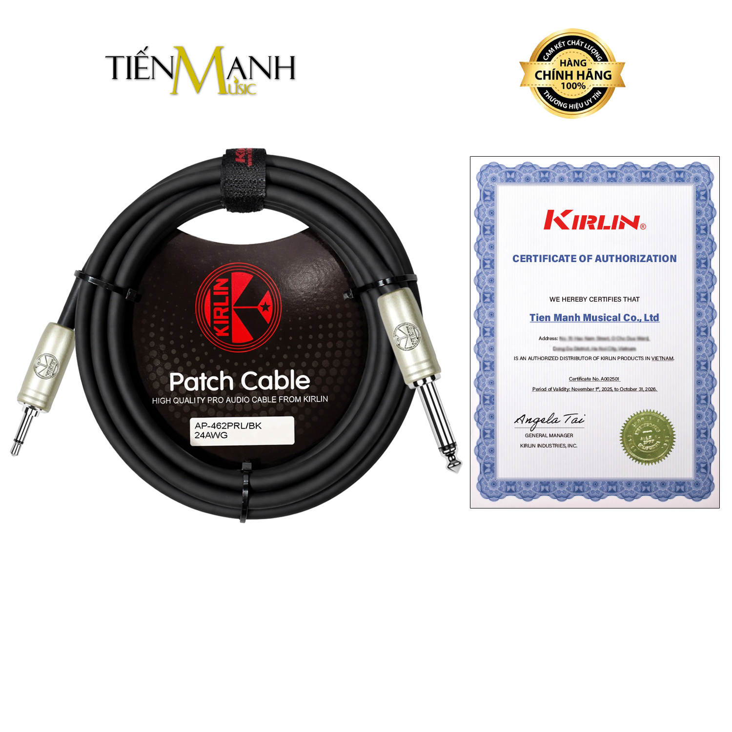 Dây Cáp 3ly Mono TS Sang 6ly Mono Kirlin AP-462PRL Dài 5m