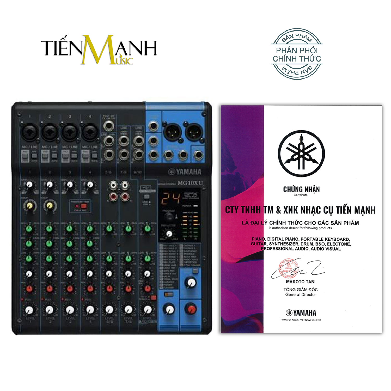 Yamaha MG10XU Soundcard kiêm Bàn Trộn Mixer Interface Compact Stereo Mixing Console Phòng Thu Studio Mix MG10