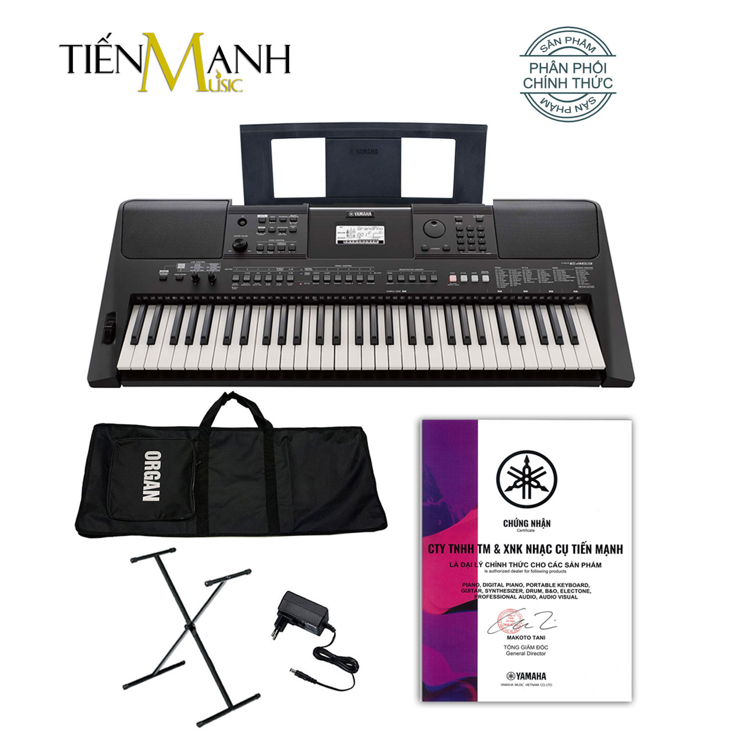 Đàn Organ Yamaha PSR-E463 - Đàn, Chân, Bao, Nguồn