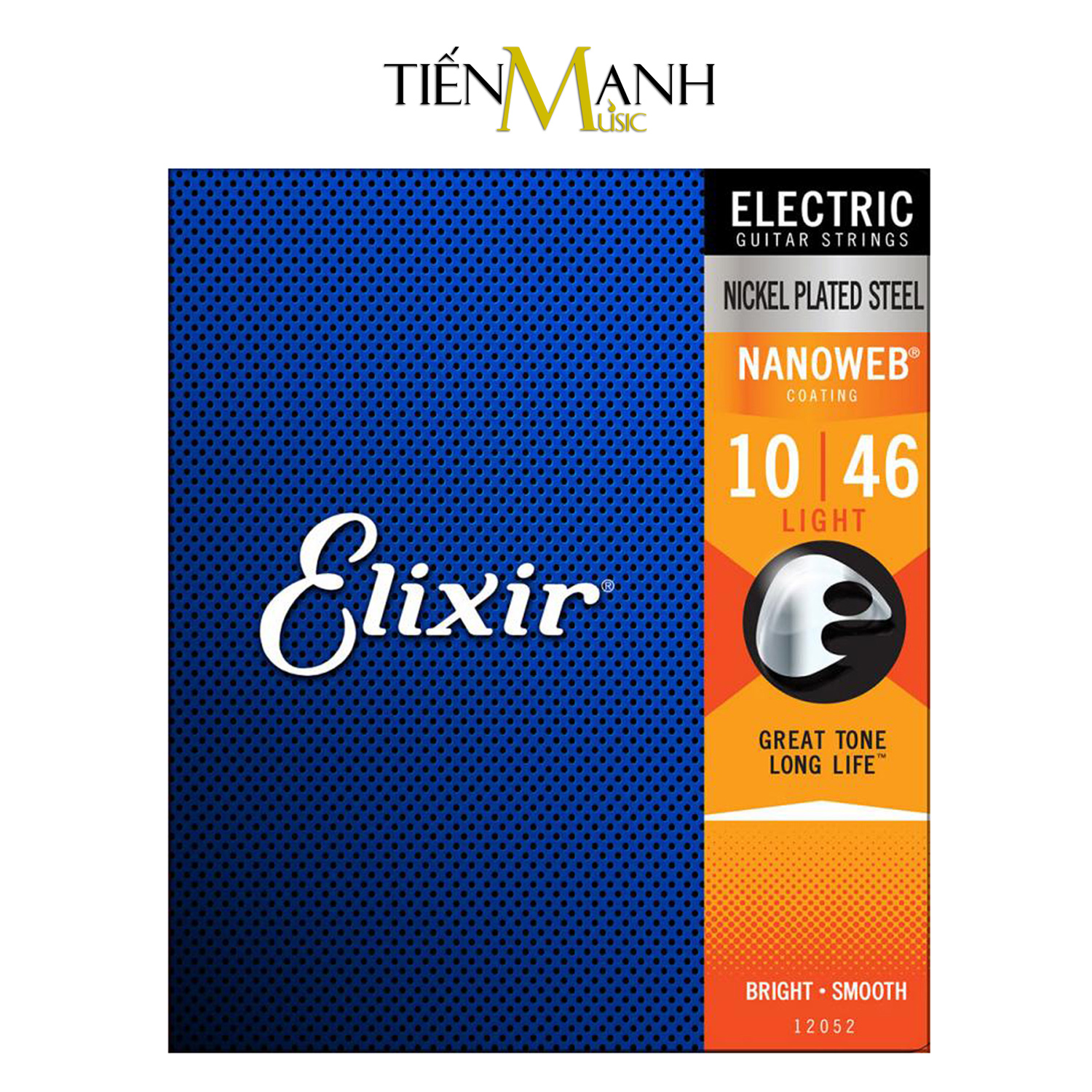 Bộ Dây Đàn Guitar Điện Elixir Electric Strings 12052 (Cỡ 10-46 - Nikel Plated Steel - Phủ lớp Nanoweb cao cấp)