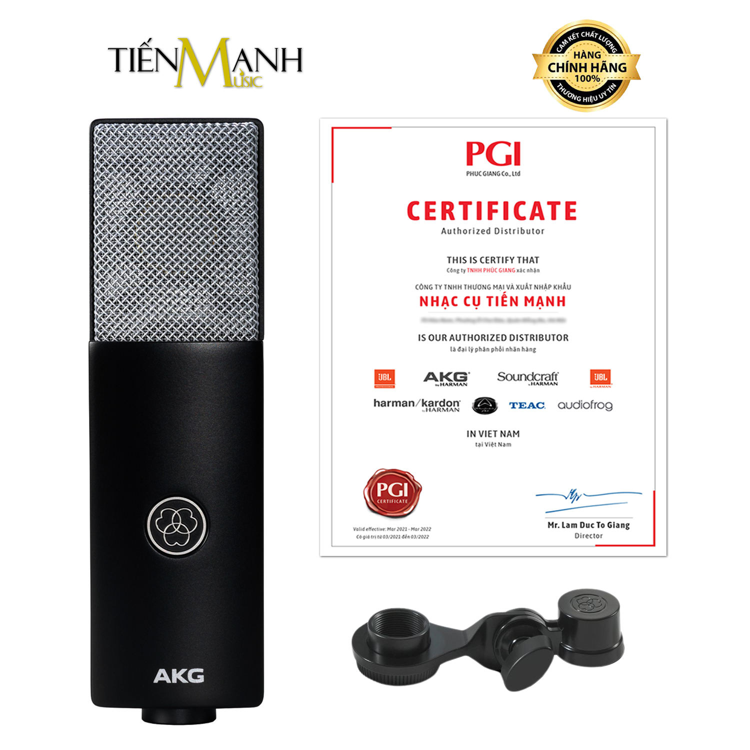 Mic Thu Âm AKG C104 - Micro Vocal Condenser Phòng Studio Biểu Diễn Microphone Cardioid C-104