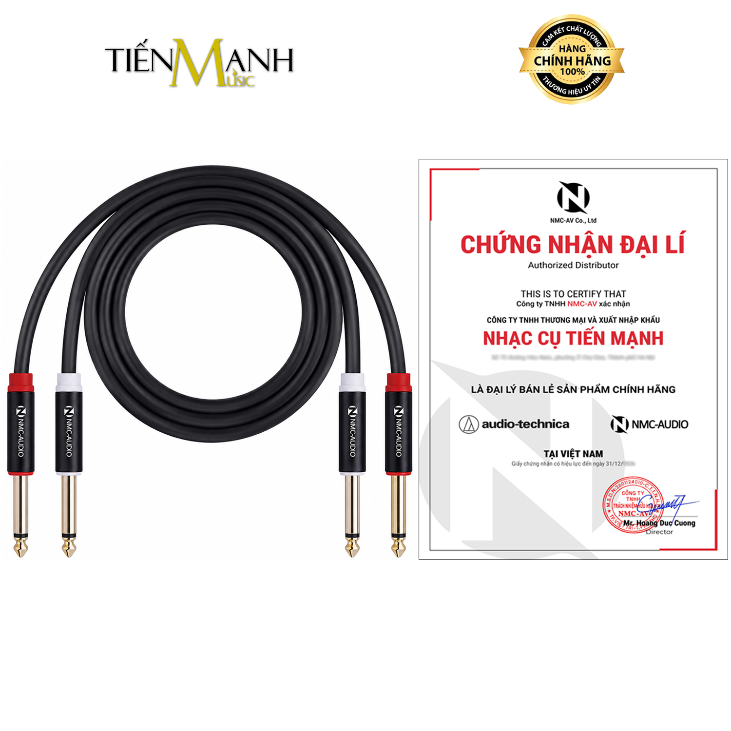 Dây Cáp 2 Đầu 6ly Sang 2 Đầu 6ly Mono NMC-Audio C3333-3M Dài 3m