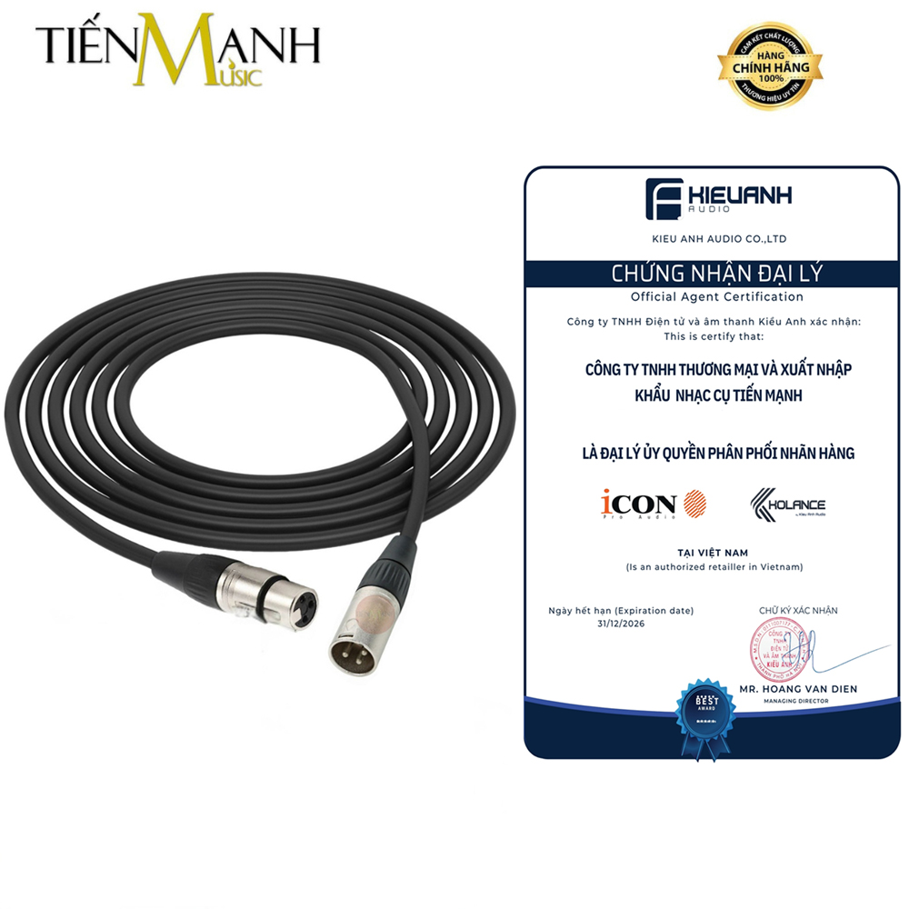 Dây Cáp Micro Icon 2 Đầu Canon XLR CFM - 2.0 Dài 2m