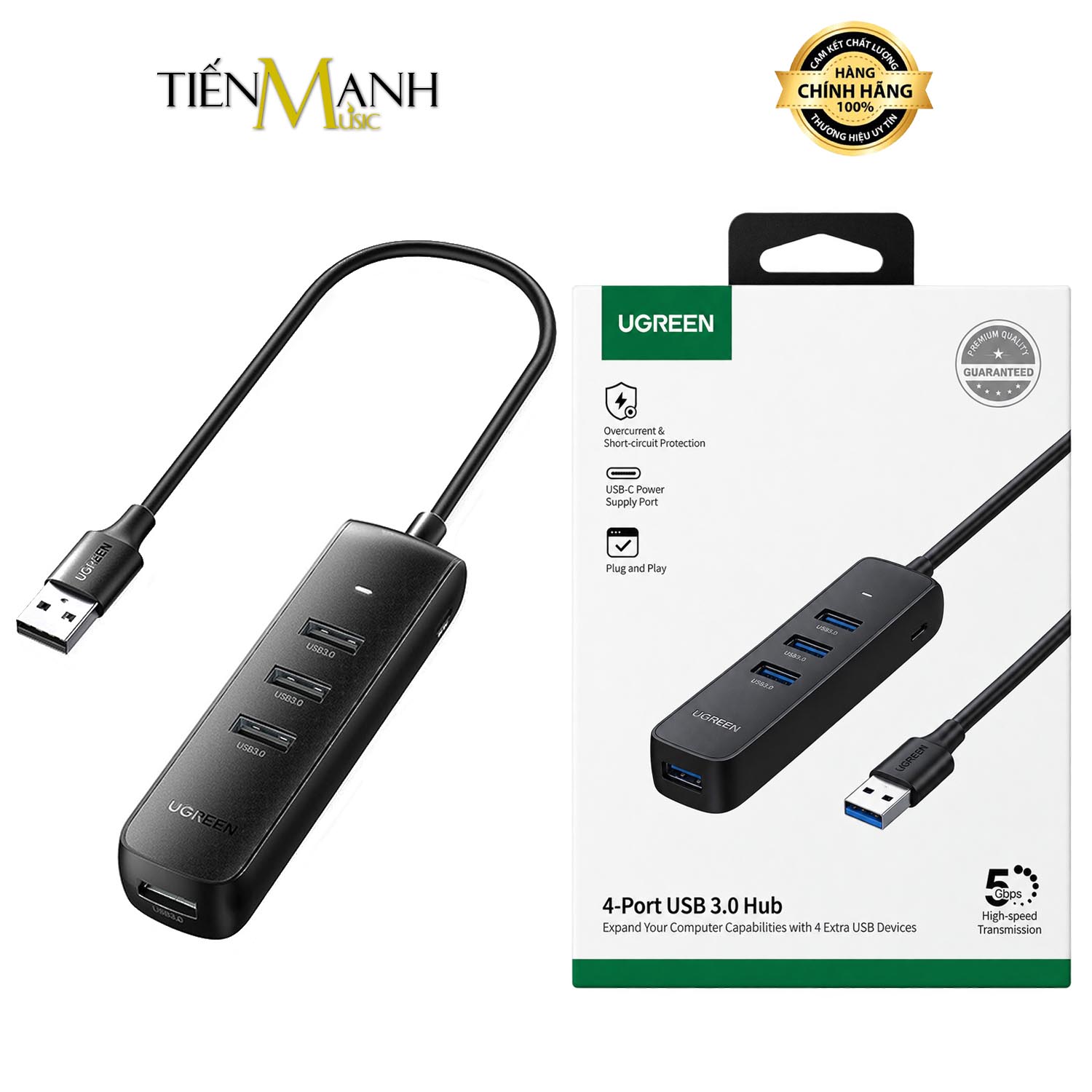 Bộ Chia USB 3.0 Có Cổng Cấp Nguồn Sạc Hub CM416 - 4 Port USB-A Tốc Độ Kết Nối Cao 10915