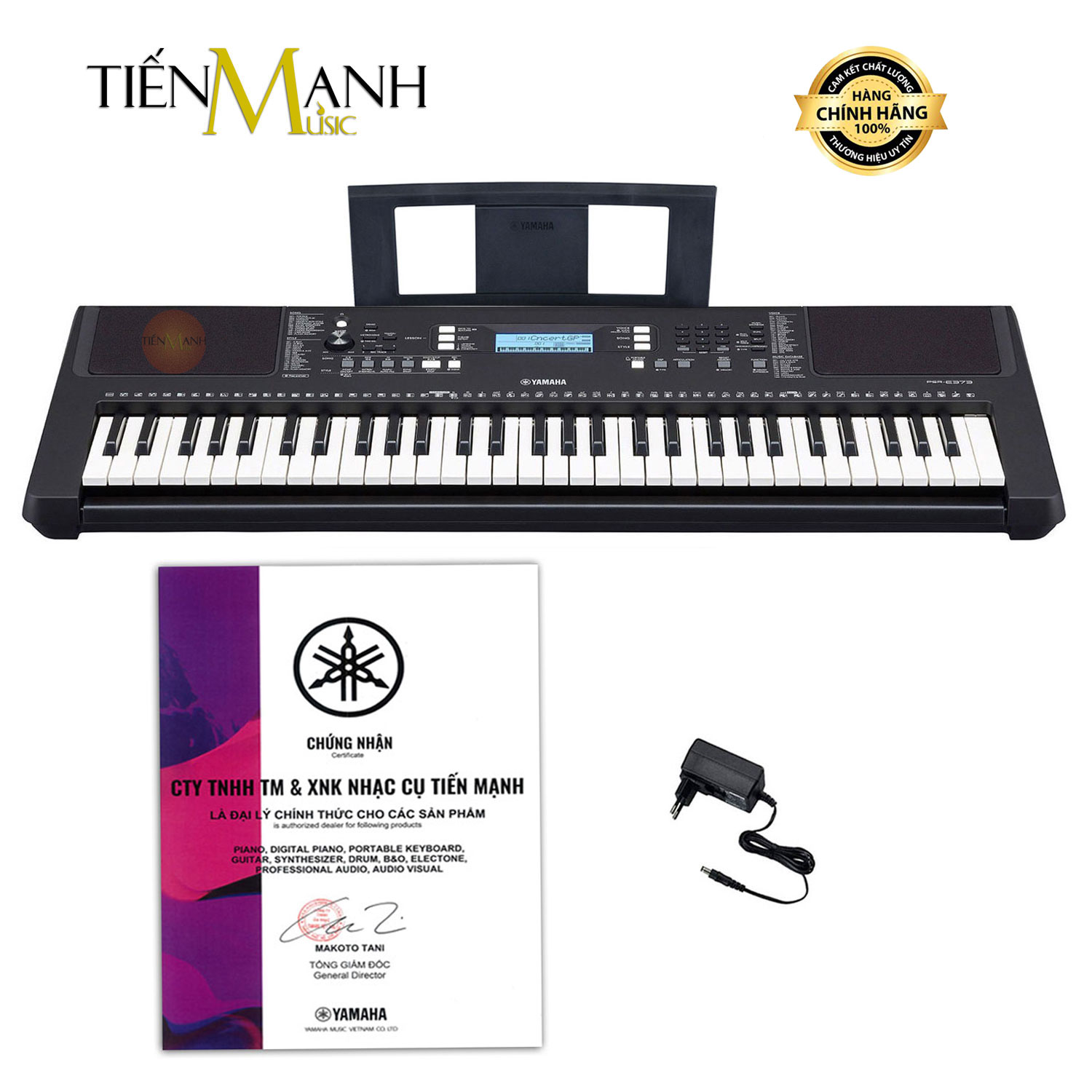 Đàn Organ Yamaha PSR-E373 Keyboard PSRE373 - Có tem chống hàng giả Bộ CA - Chính Hãng
