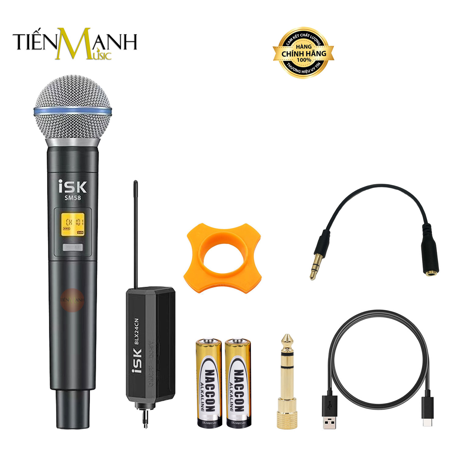 [Không Dây] Micro Wireless Pin Sạc ISK BLX24CN SM58 - Mic Cầm Tay Vocal Audio Microphone Karaoke BLX24