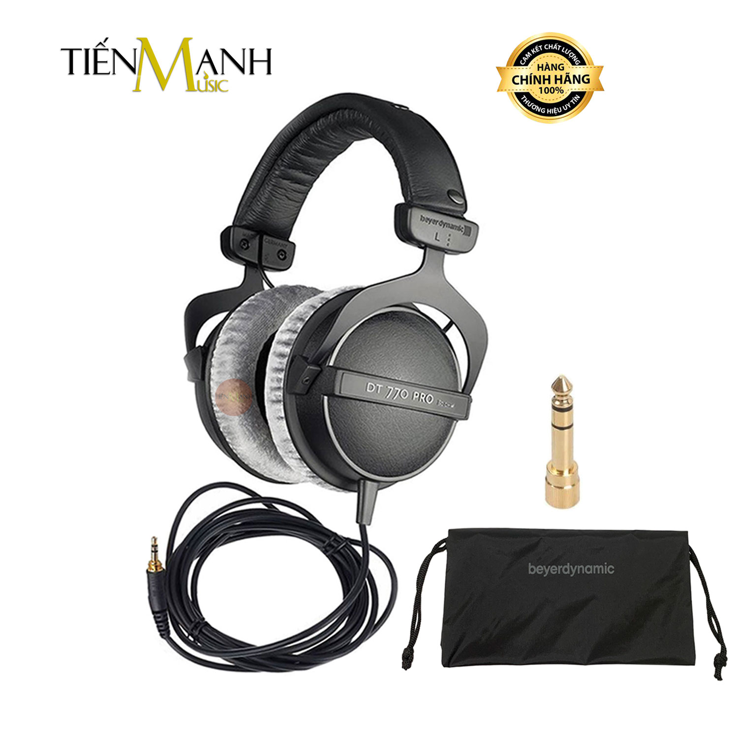 Tai Nghe Kiểm Âm Beyerdynamic DT770 Pro 80 Ohm - DT 770 Beyer Dynamic Close Back Studio Monitor Headphones (Màu Gray)