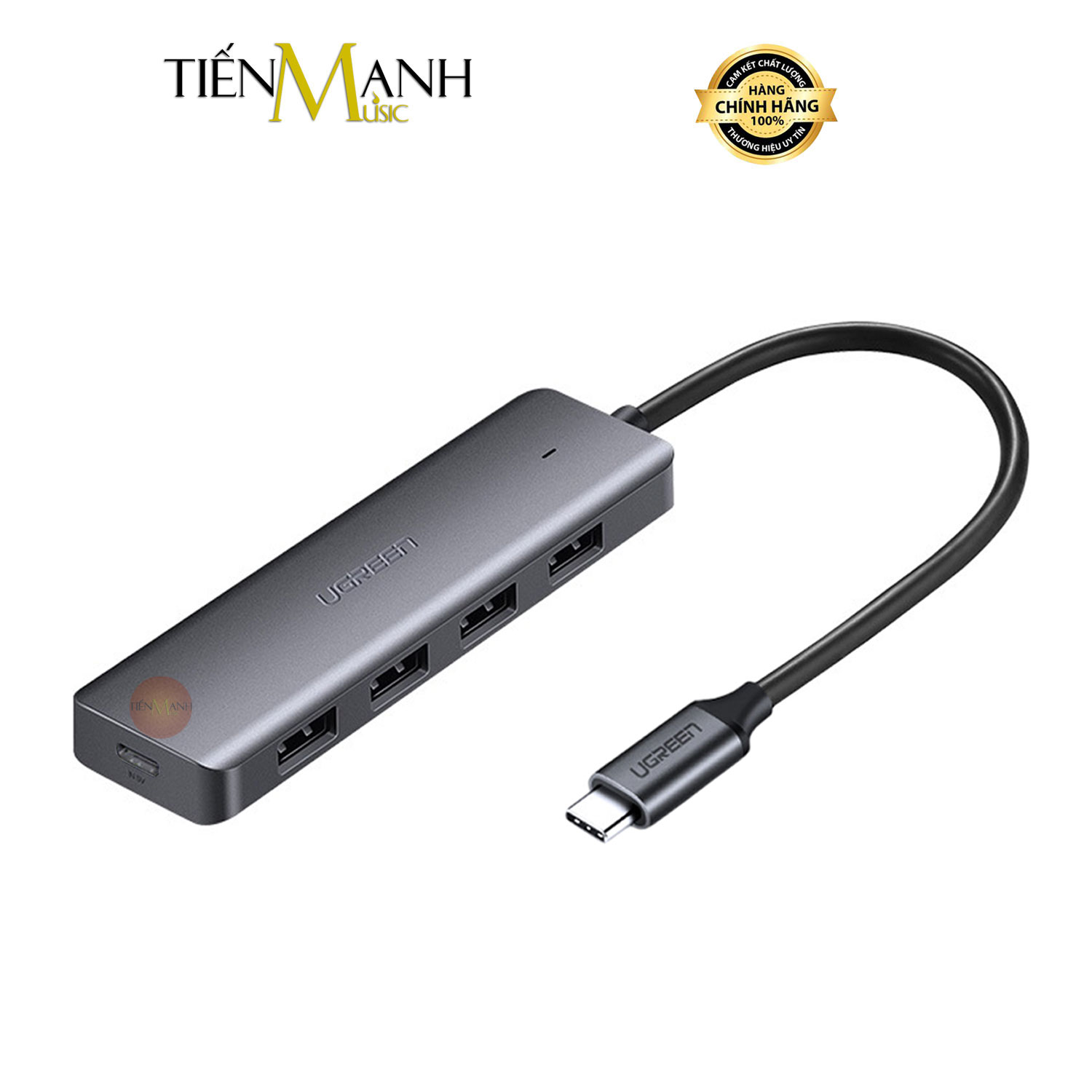 Bộ Chia USB 4 Cổng 3.0 USB-C Có Trợ Nguồn Hub Ugreen CM219 70336