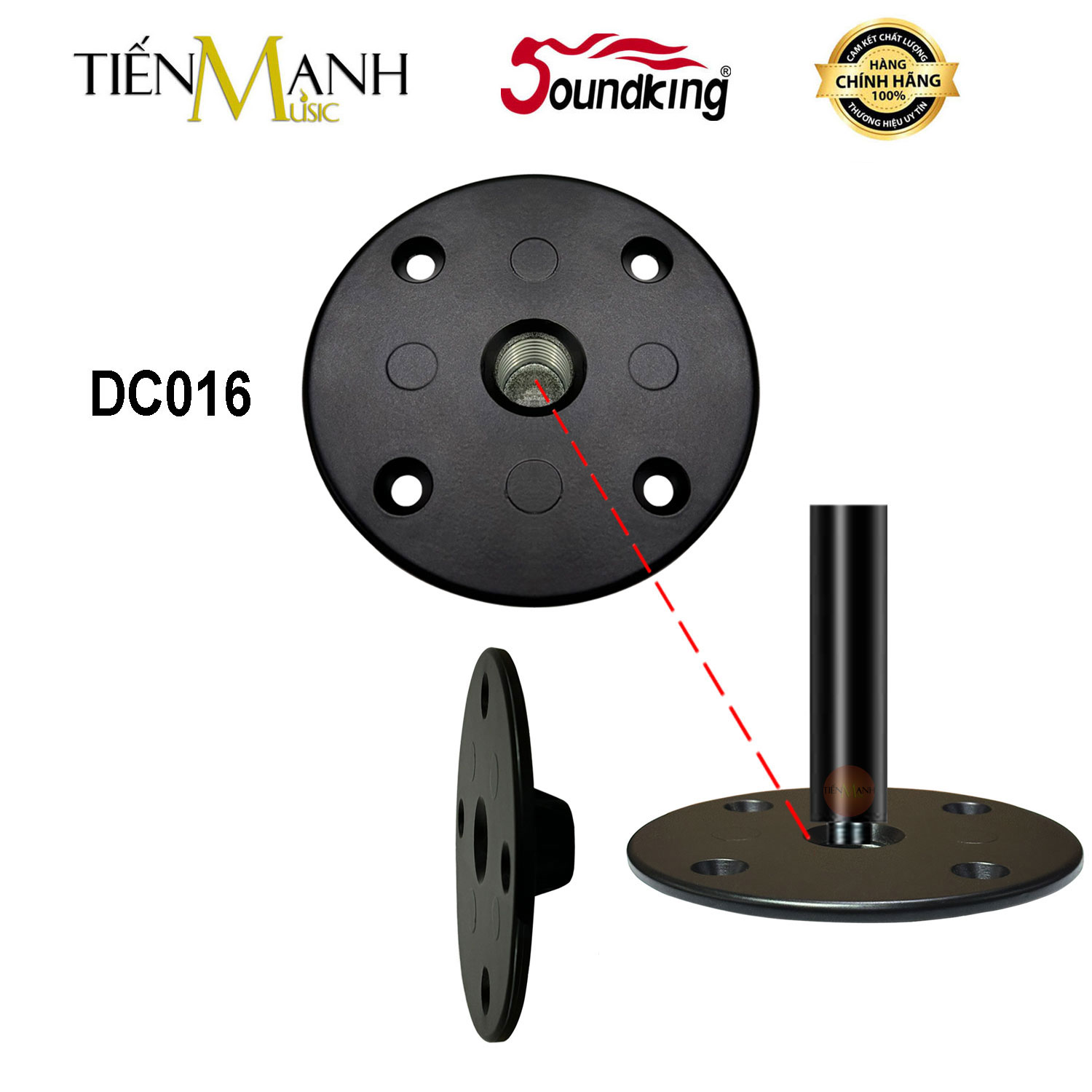 Đĩa Thép Để Chân Chống Loa Sub Soundking DC016 Có Ren Vặn