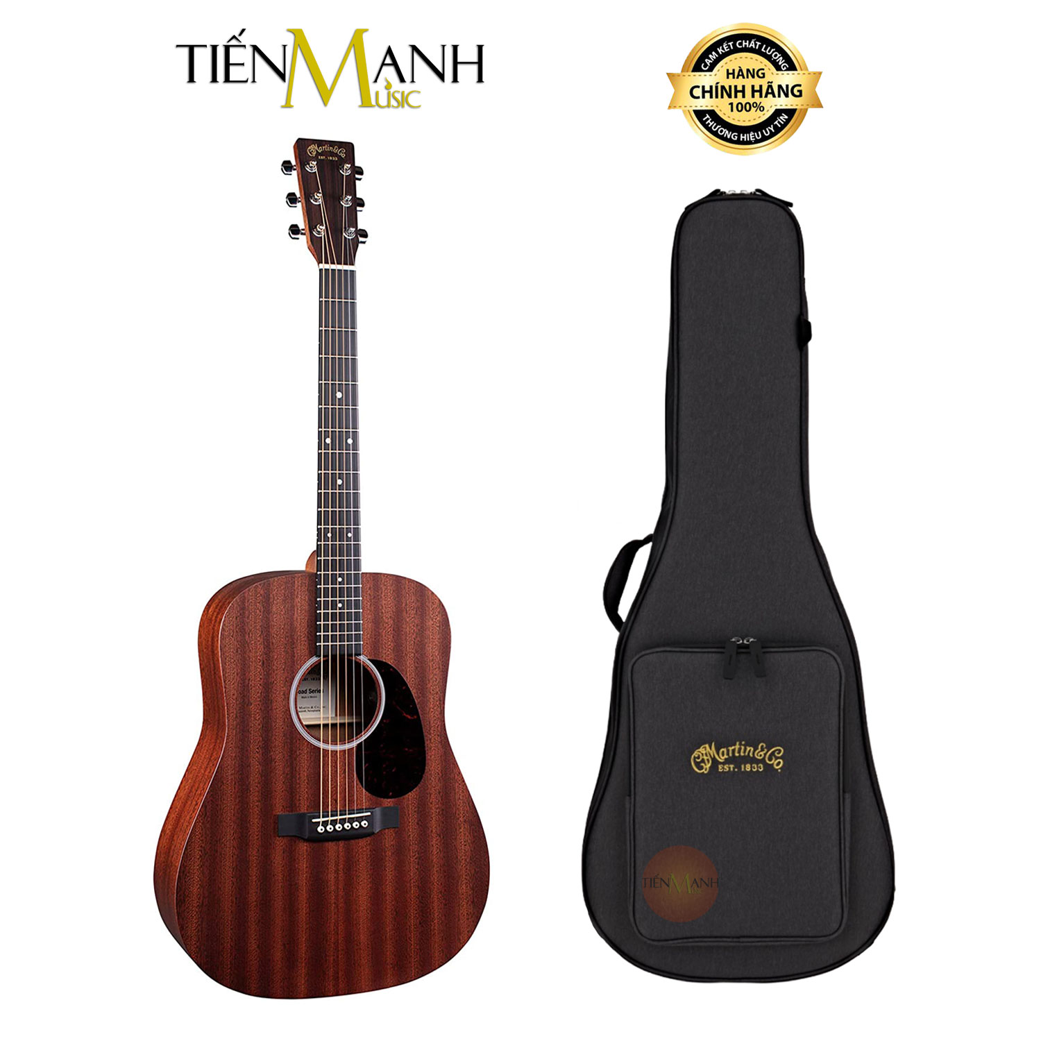 [Có EQ] Đàn Guitar Acoustic Martin D-10E-01 Gỗ Sapele Road Series D10E Kèm Bao Đựng