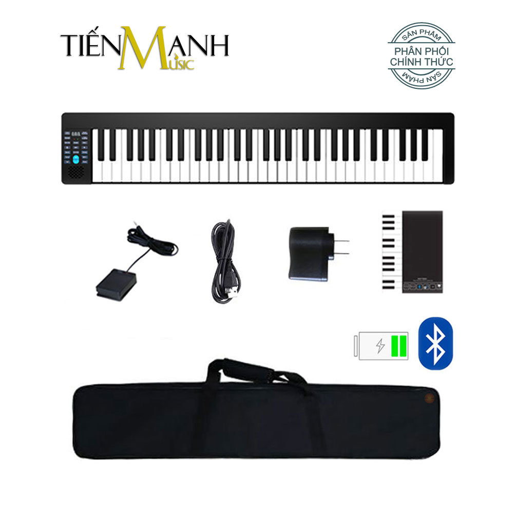 Đàn Piano Điện Konix PJ61Z - 61 Phím cảm ứng lực Midi Keyboard Controllers PJ61