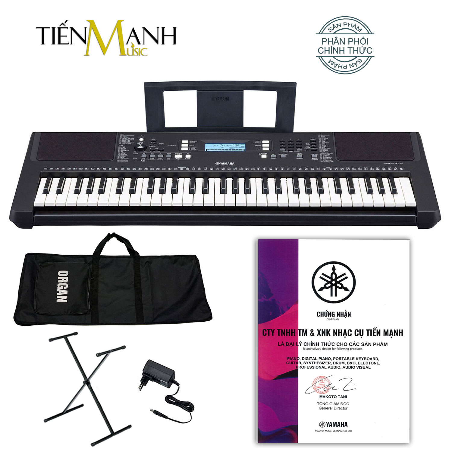 Đàn Organ Yamaha PSR-E373 Keyboard PSRE373 - Có tem chống hàng giả Bộ CA - Chính Hãng
