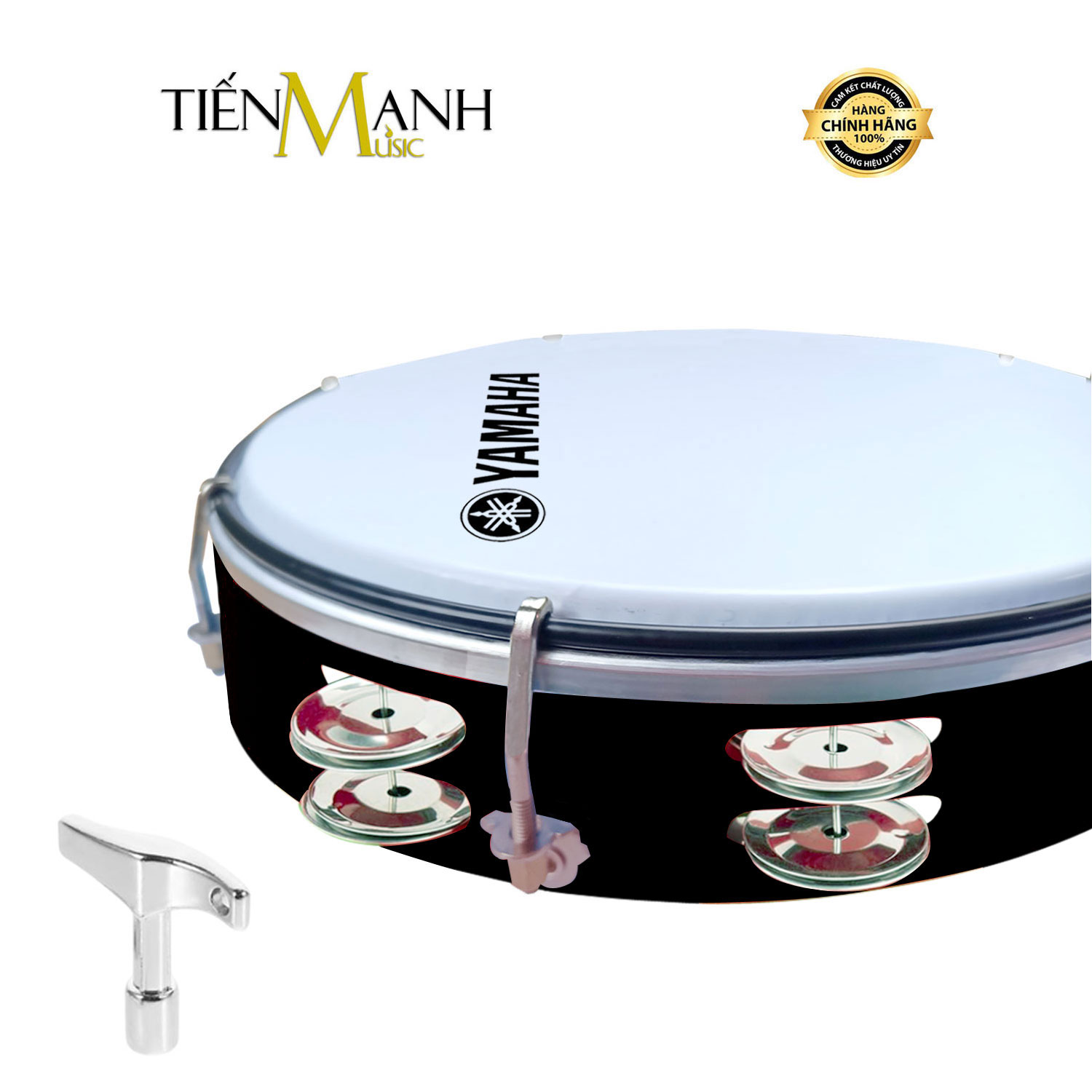 Trống Gõ Bo Lắc Tay Khung Nhựa Đen Tambourine Yamaha