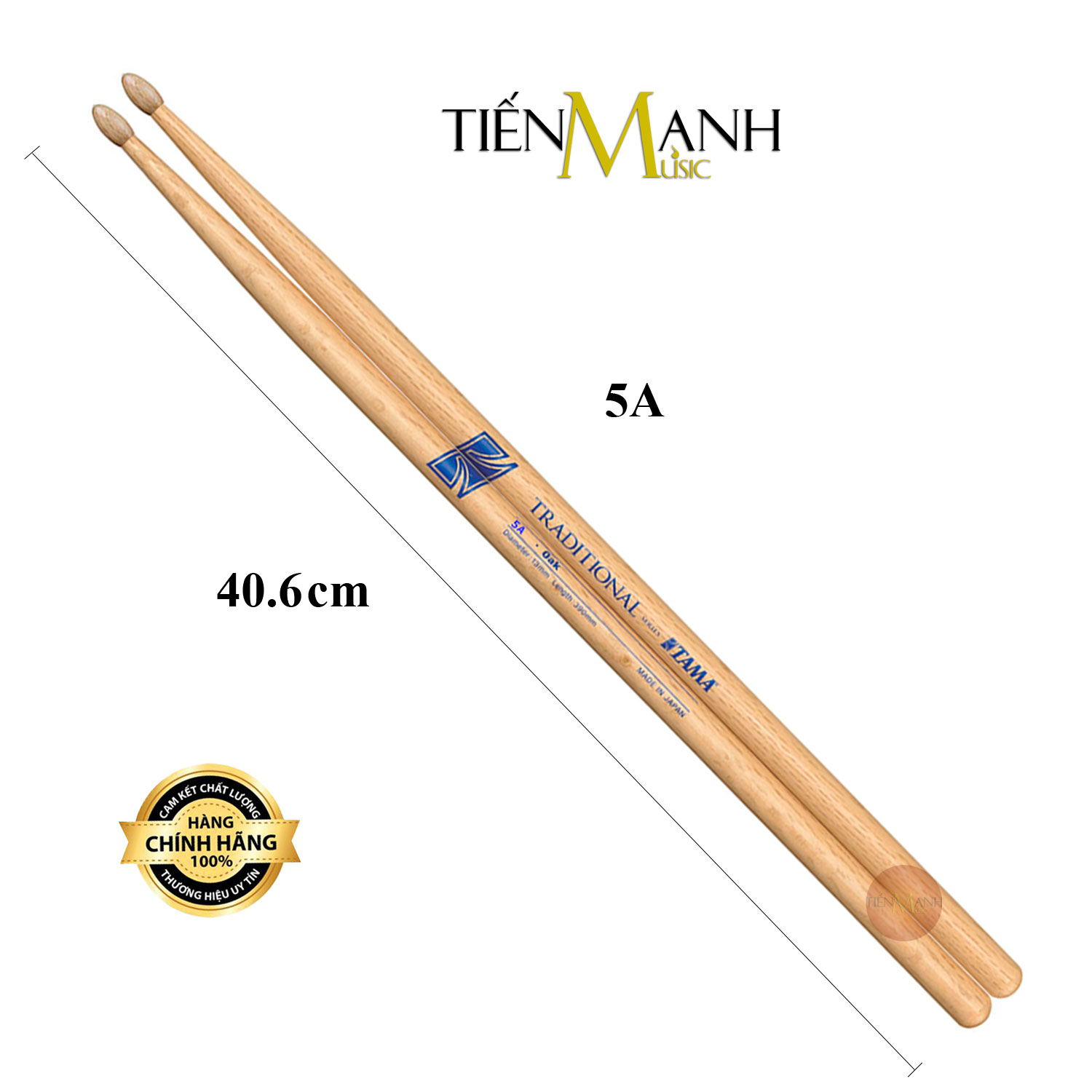 Dùi Trống Tama 5A - Japanese Oak Drumsticks