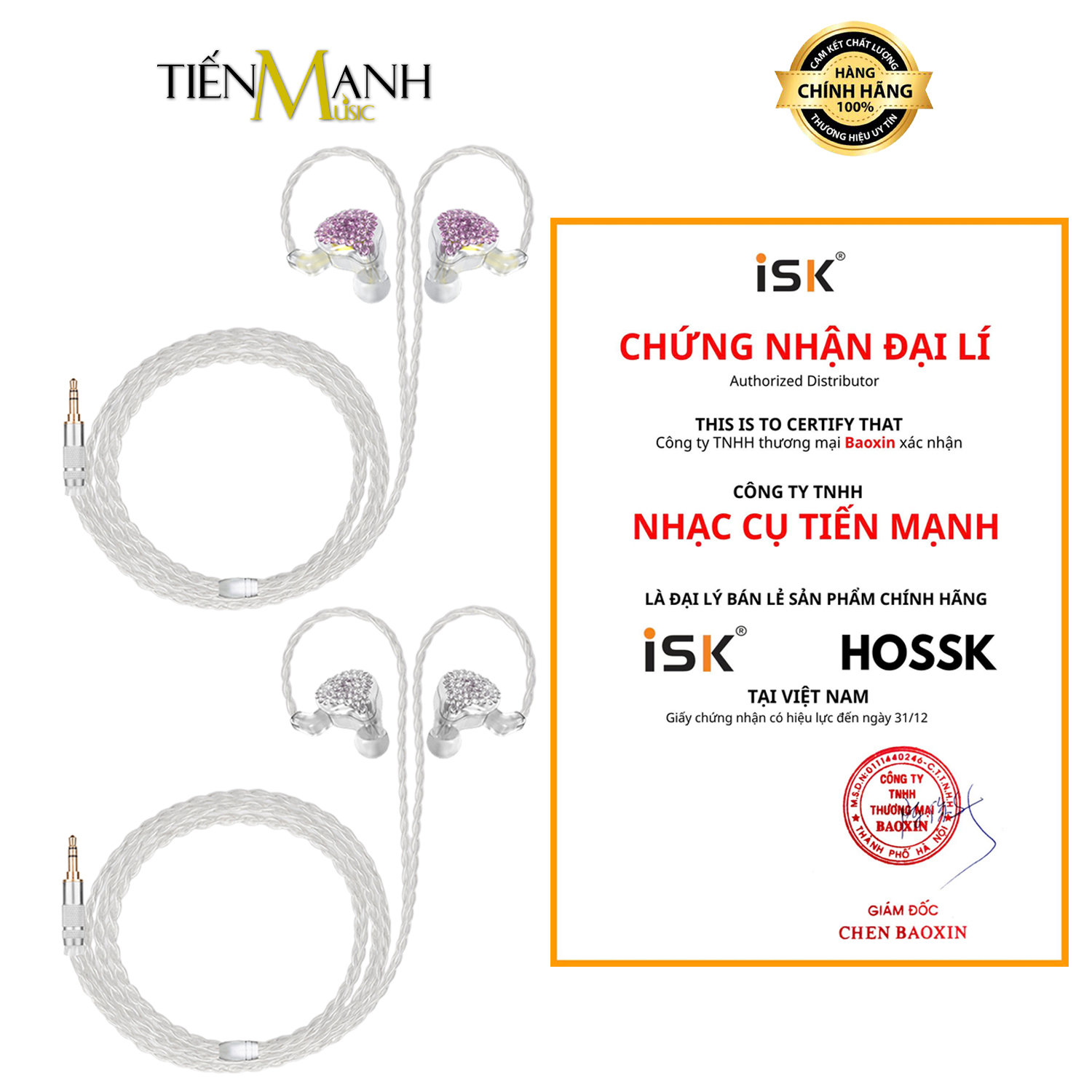 Tai Nghe Kiểm Âm Nhét Tai In Ear ISK ES80