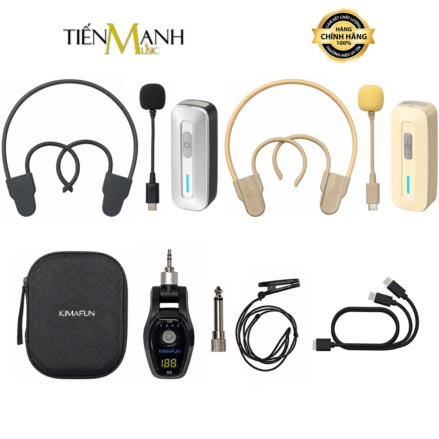 Micro Không Dây Livestream, Hát, Nói, Diễn Thuyết, Trợ Giảng Wireless Kimafun KM-G76