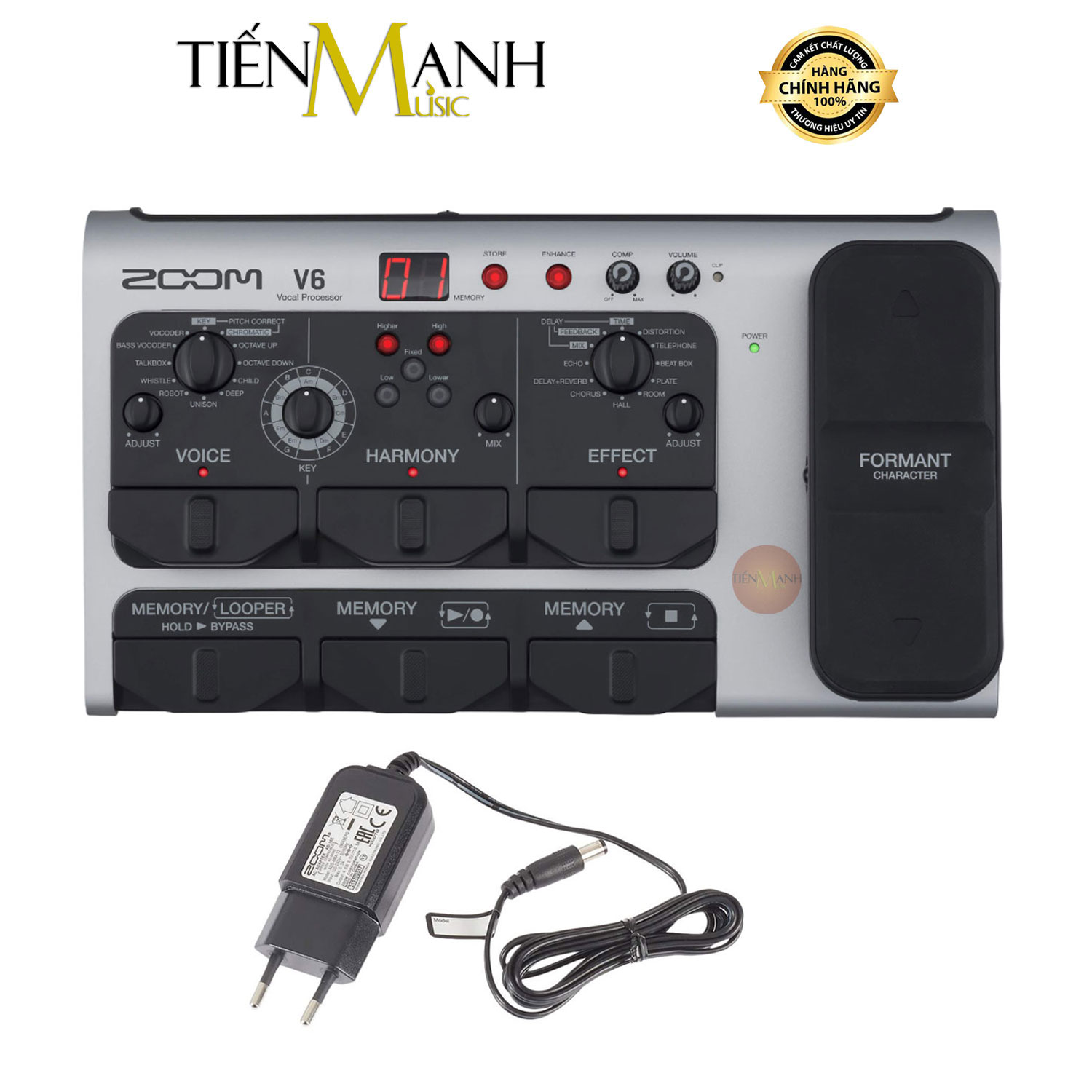 Zoom V6 Vocal Processor - Tạo Hiệu Ứng Diễn Live, Autotune Hát Karaoke, Podcast