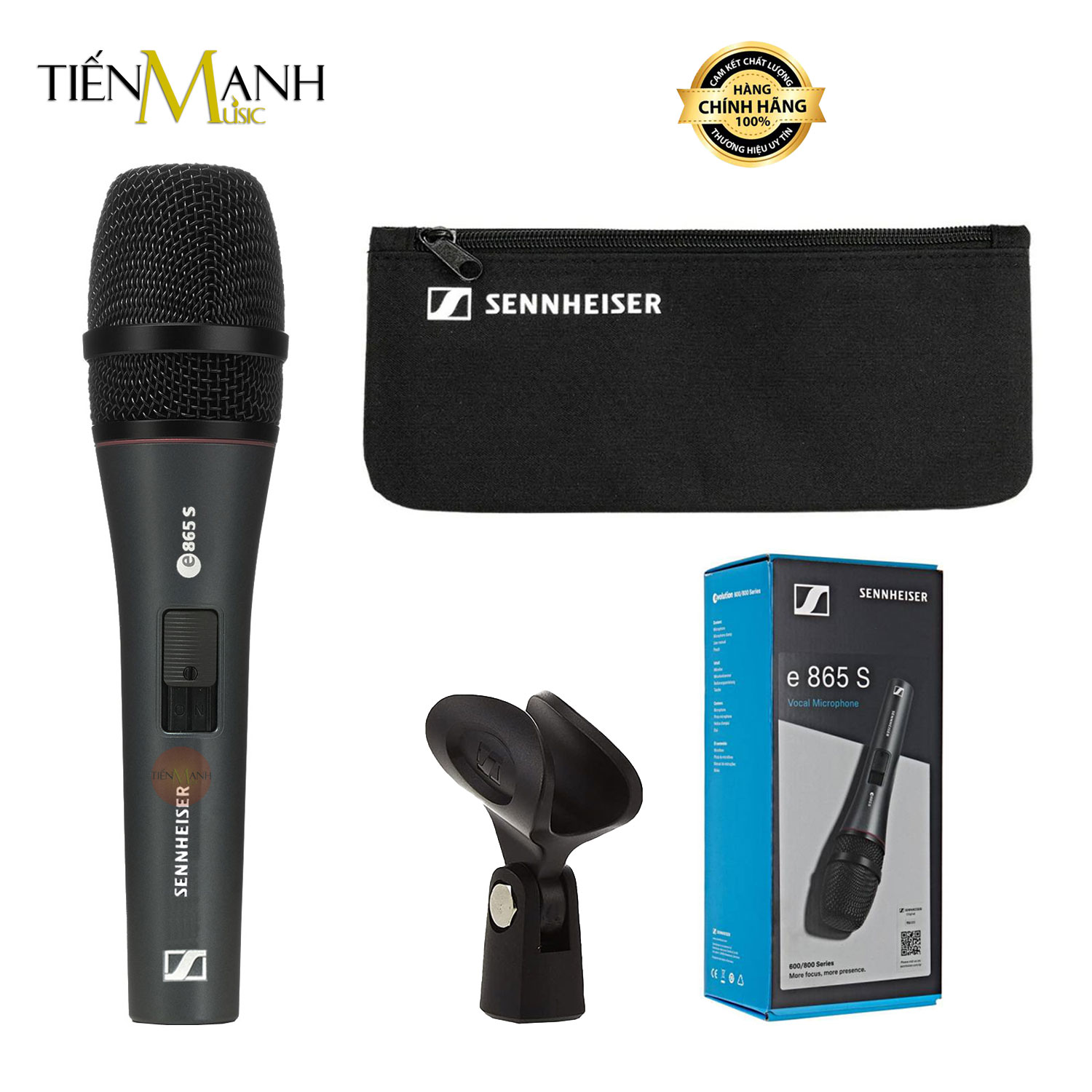 Micro Cầm Tay Sennheiser E865S Có Công Tắc - Mic E865 Condenser Vocal Microphone E 865-S