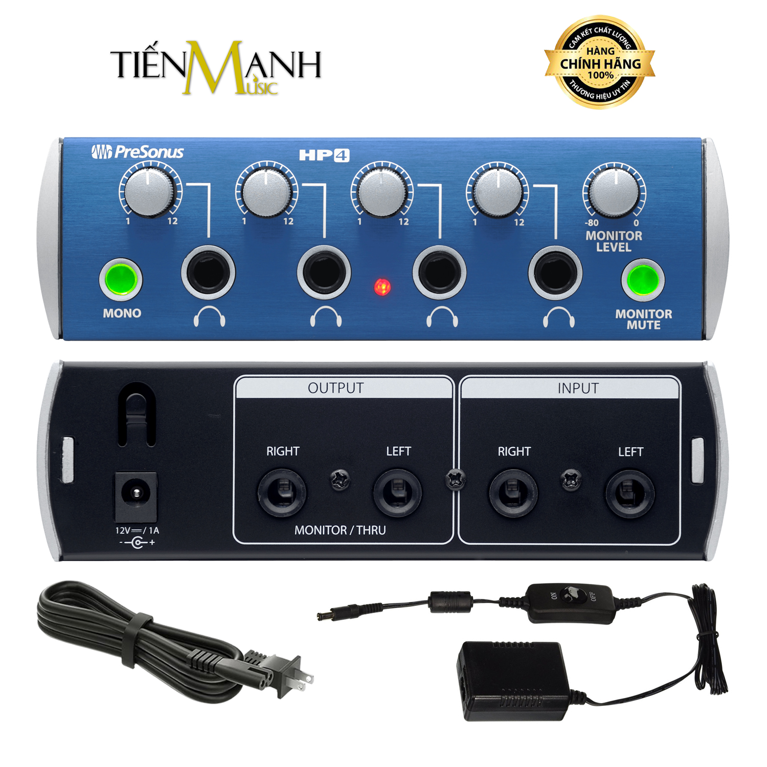 Bộ Chia Và Khuếch Đại Tai Nghe 4 Cổng 6 ly PreSonus HP4
