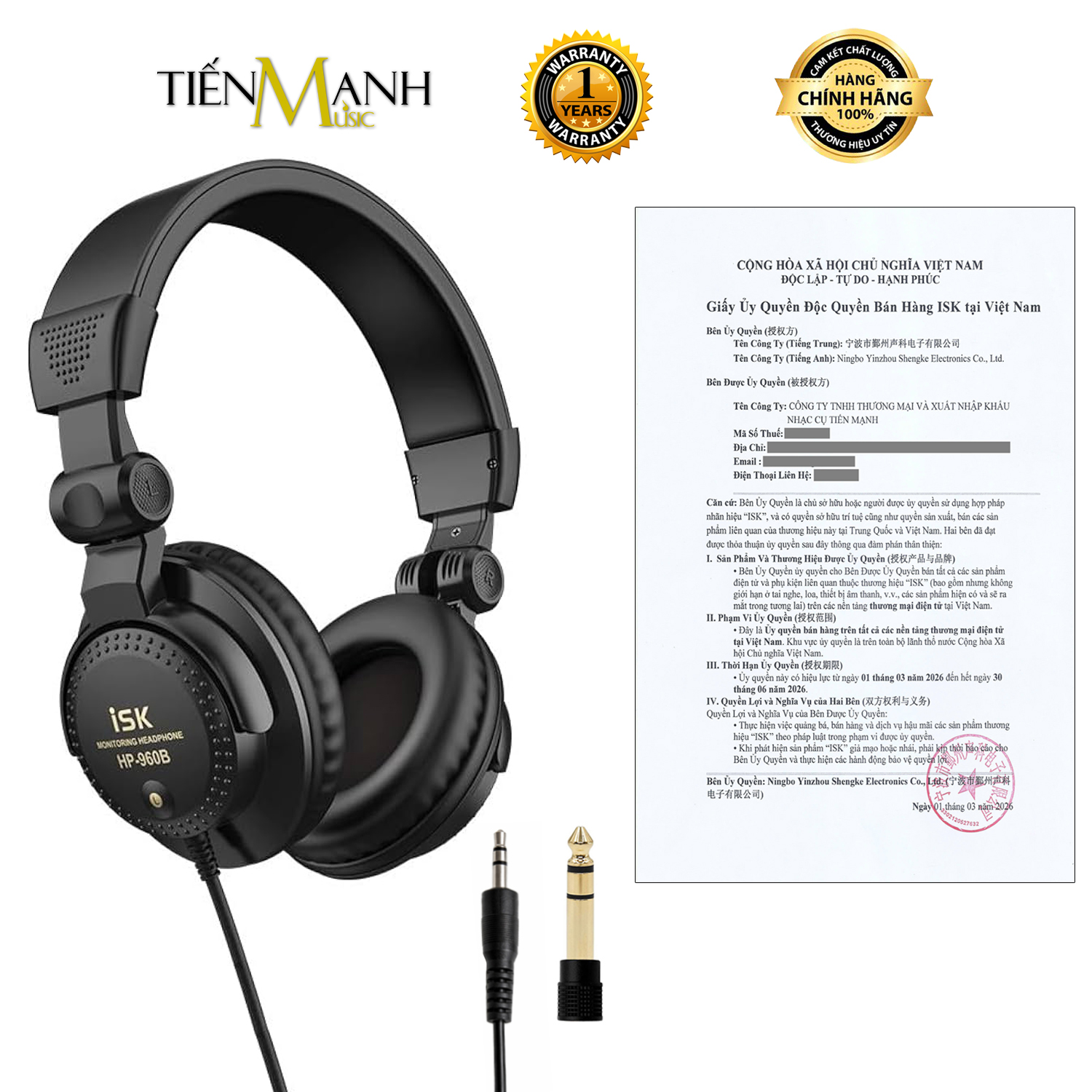 Tai Nghe Kiểm Âm ISK HP960B