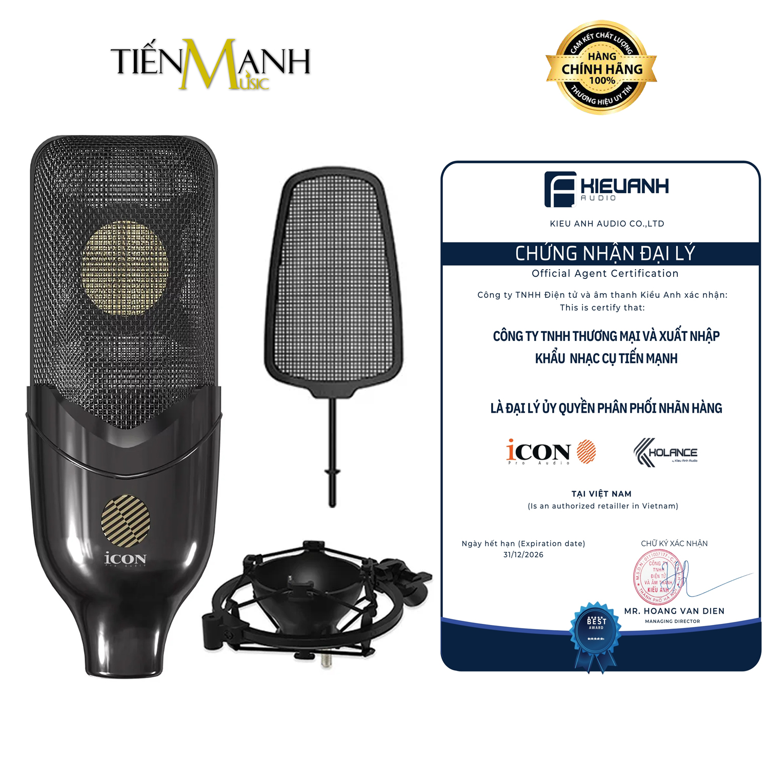 Micro Condenser Thu Âm Cao Cấp Icon Nova