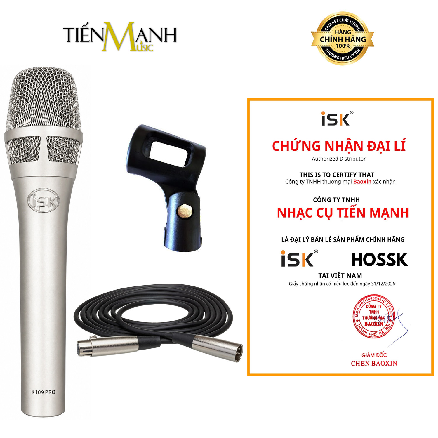 Micro Thu Âm Condenser ISK K109 Pro