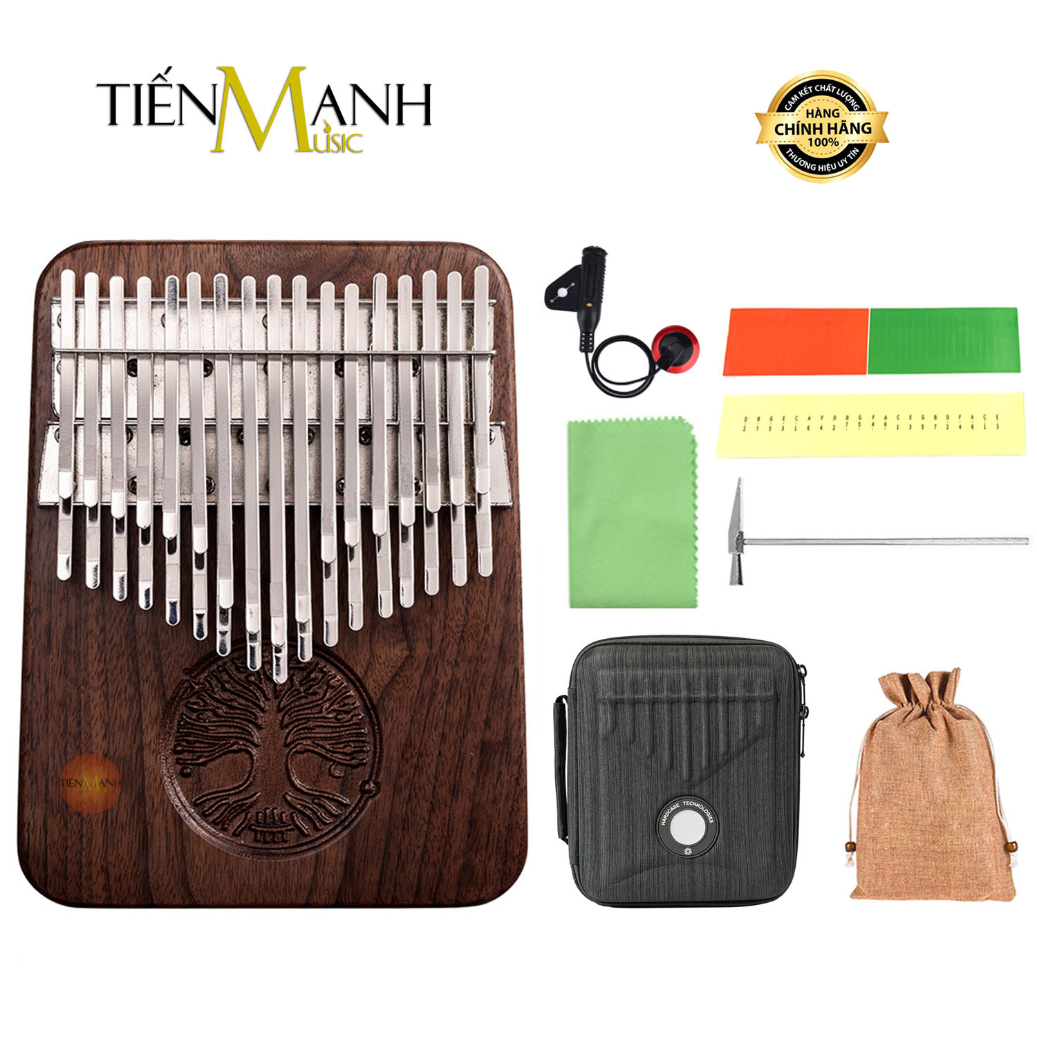 Đàn Kalimba 34 Phím Hluru KYT34B-BlackWalnut